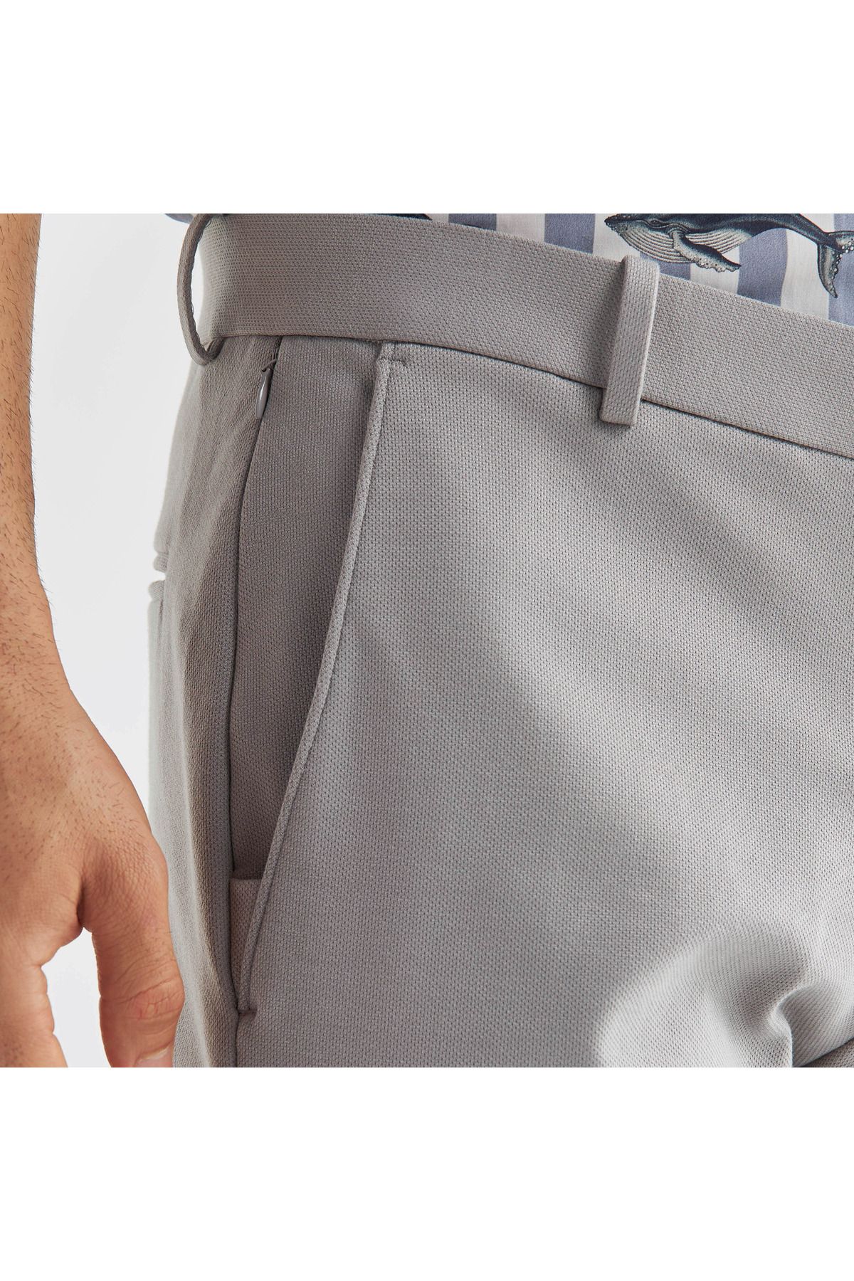 FAV-Regular Fit Trousers with Pockets and Button Closure 4