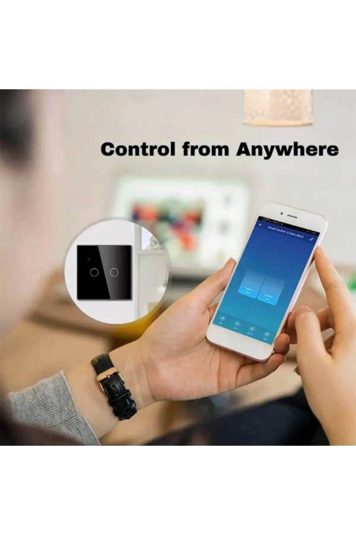 CLASSLIGHTS-Întrerupător inteligent cu atingere dublă, negru, Wifi, 10a, control vocal, Smart Life / Tuya, LED 4