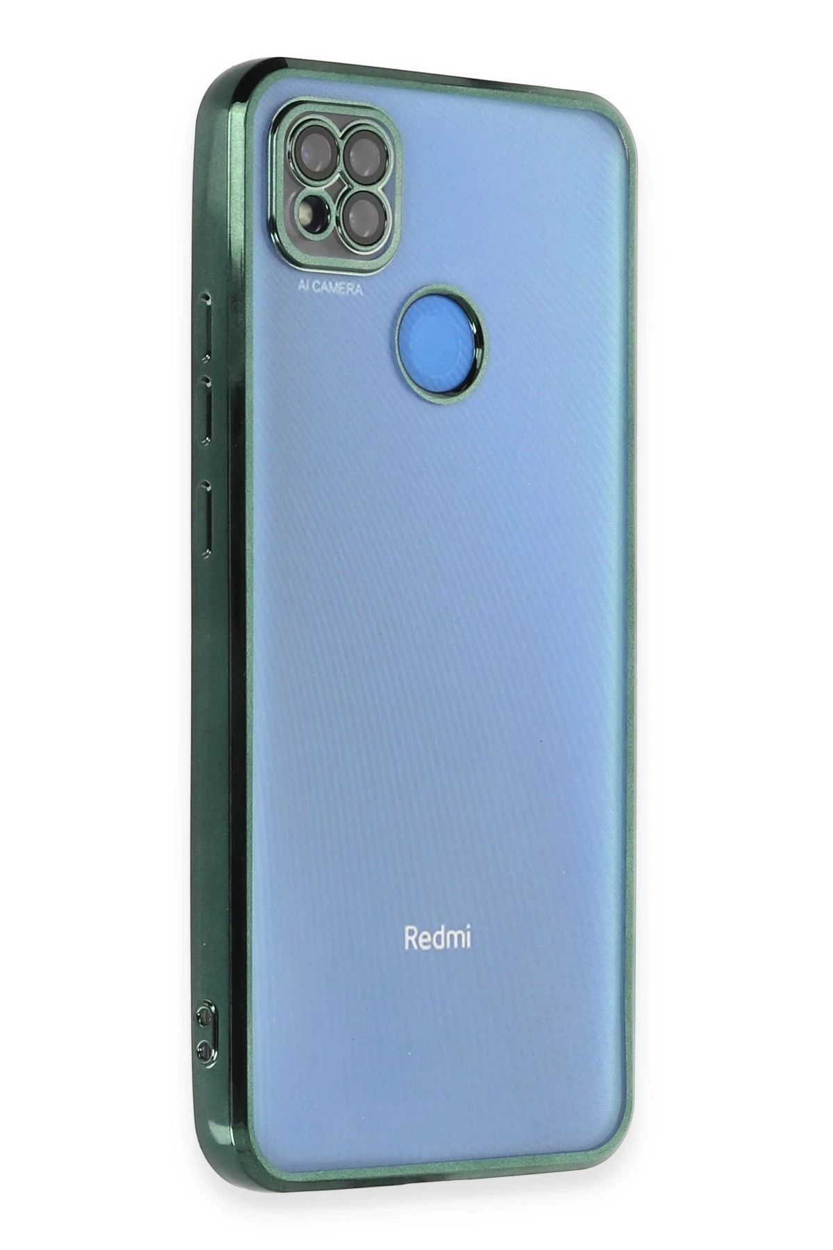 NewFace Xiaomi Redmi 9C Kılıf Lensli Silikon - Yeşil FERRG