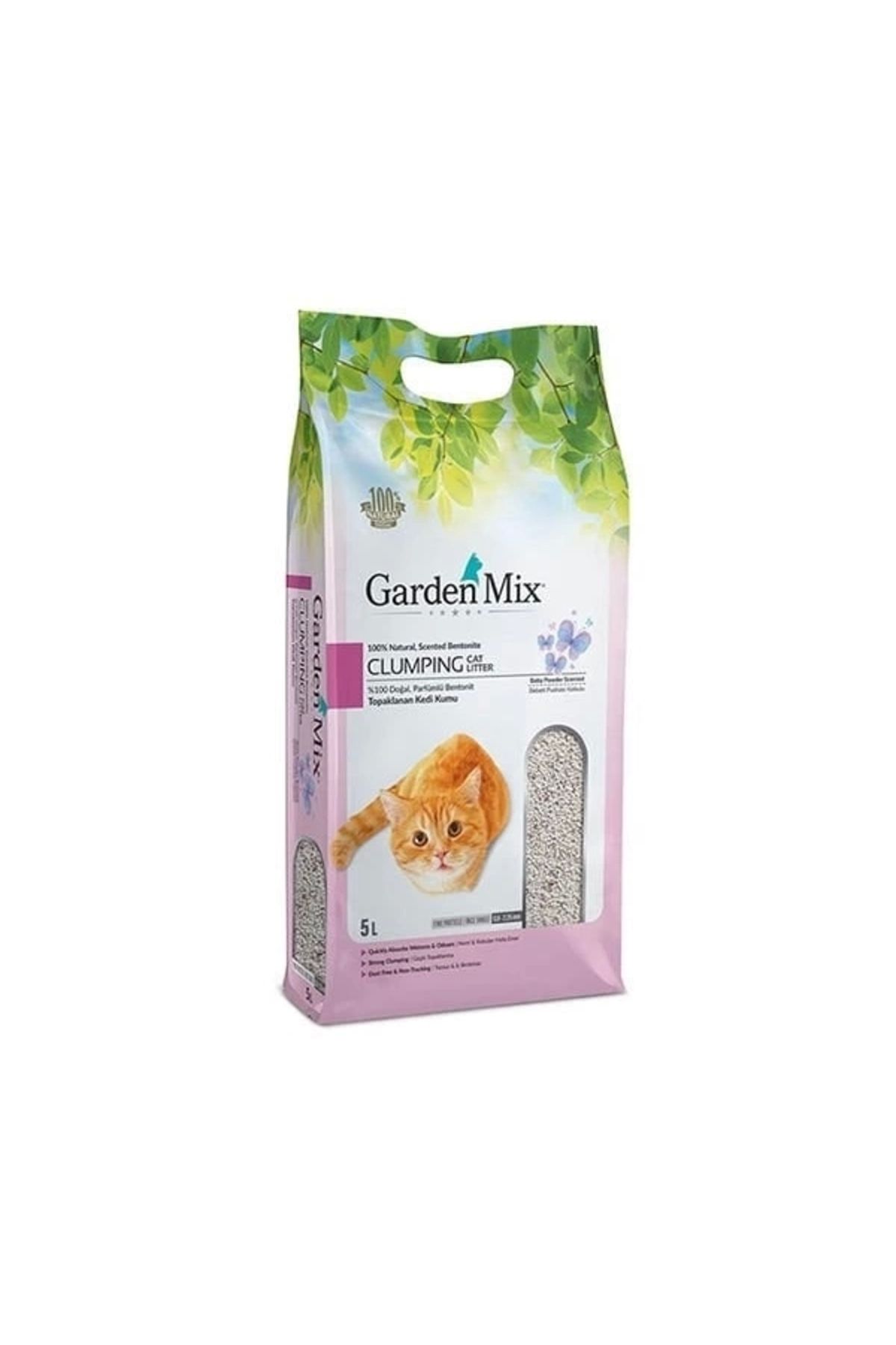 YNT İthalat Garden Mix İnce Taneli Bebek Pudrası Kokulu Kedi Kumu 5 Lt