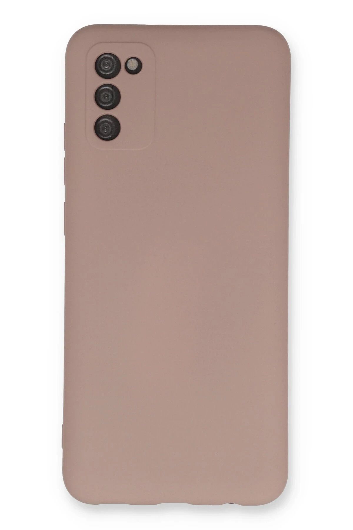 NewFace Samsung Galaxy A03S Kılıf Nano içi Kadife Silikon - Pudra NRMSA