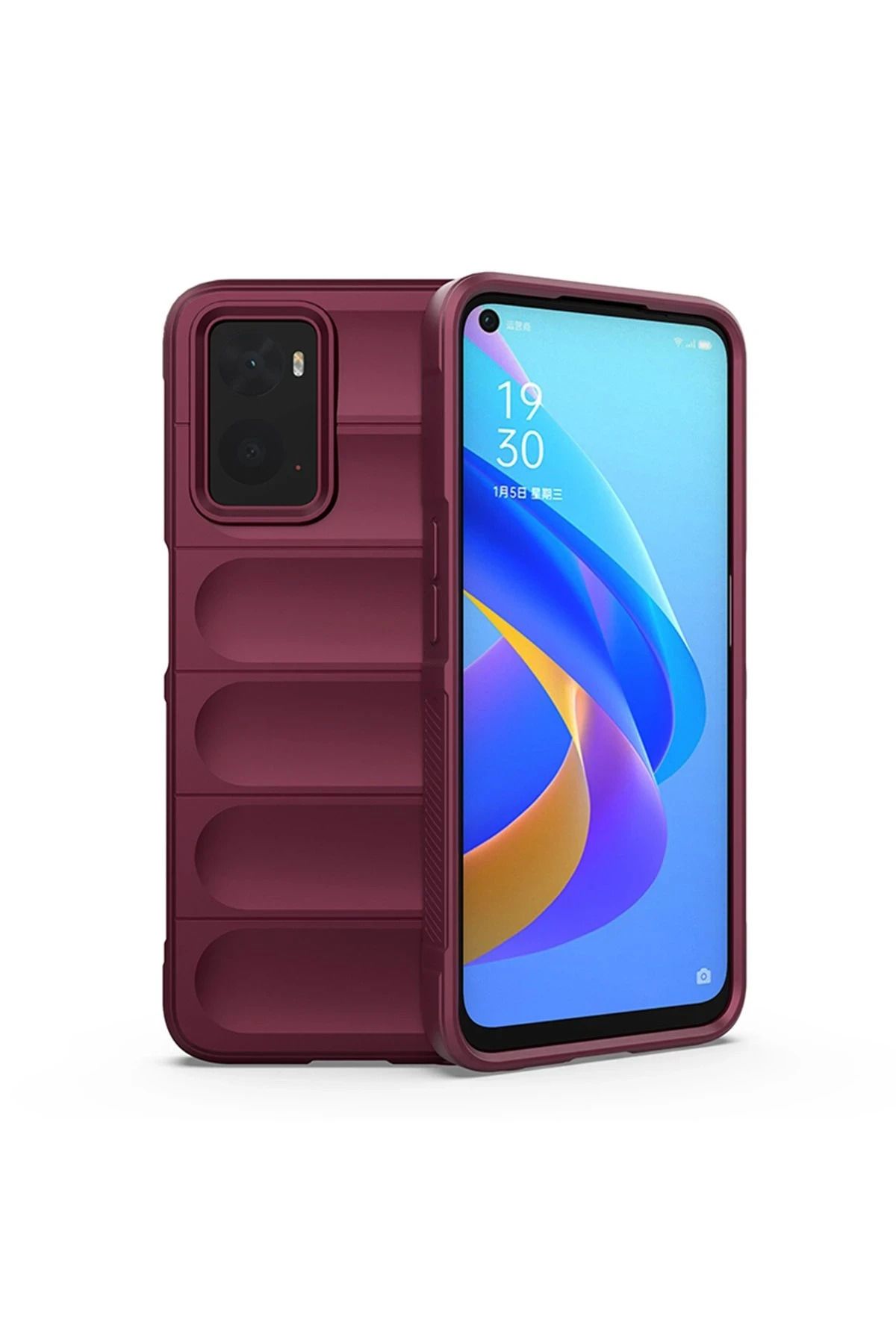 NewFace Realme 9i 4G Kılıf Optimum Silikon - Bordo HNZRN