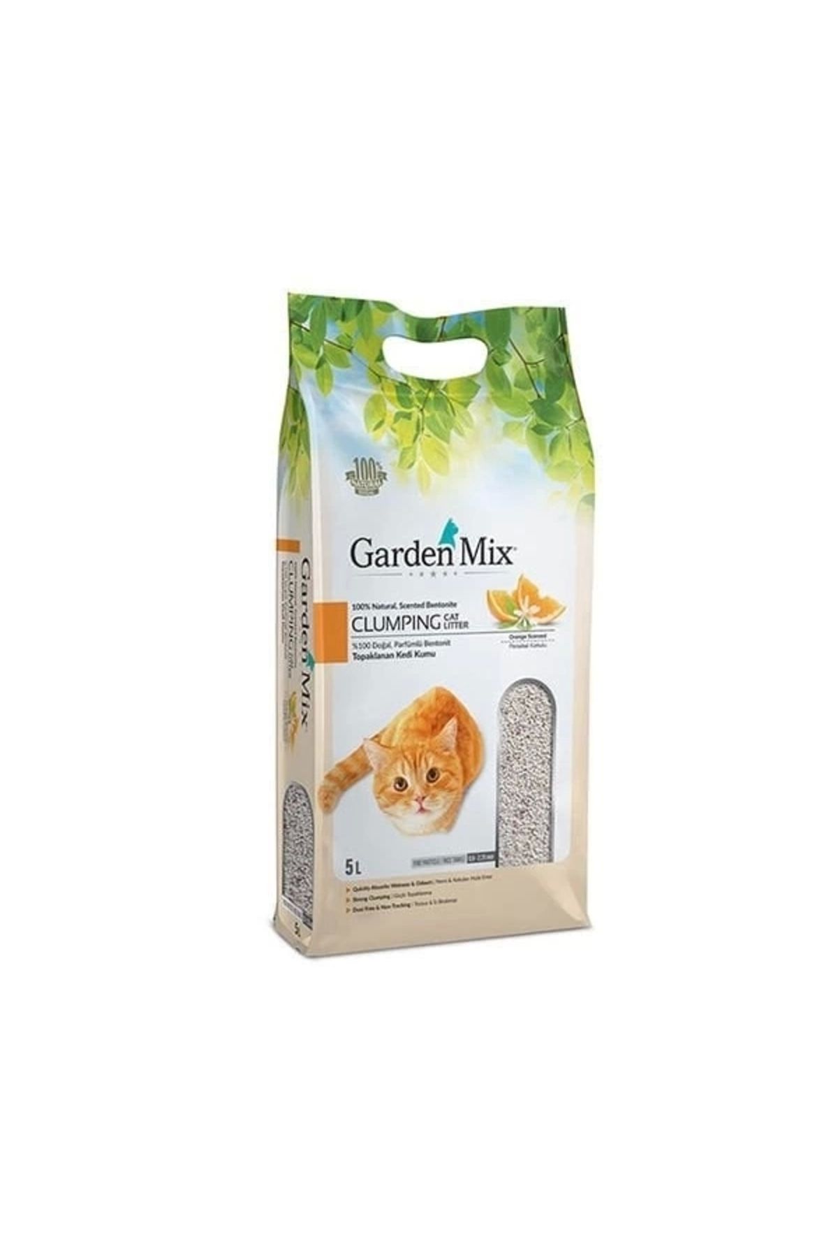 YNT İthalat Garden Mix İnce Taneli Portakal Kokulu Kedi Kumu 5 Lt