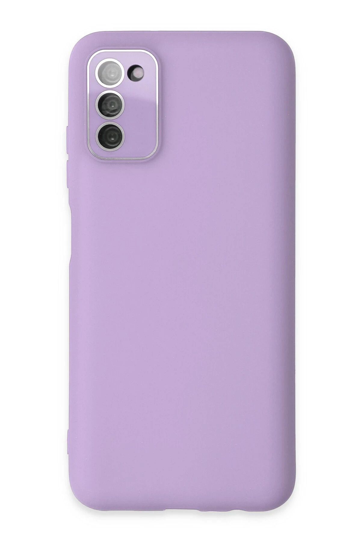 NewFace Samsung Galaxy A03S Kılıf Lansman Glass Kapak - Lila INSLM