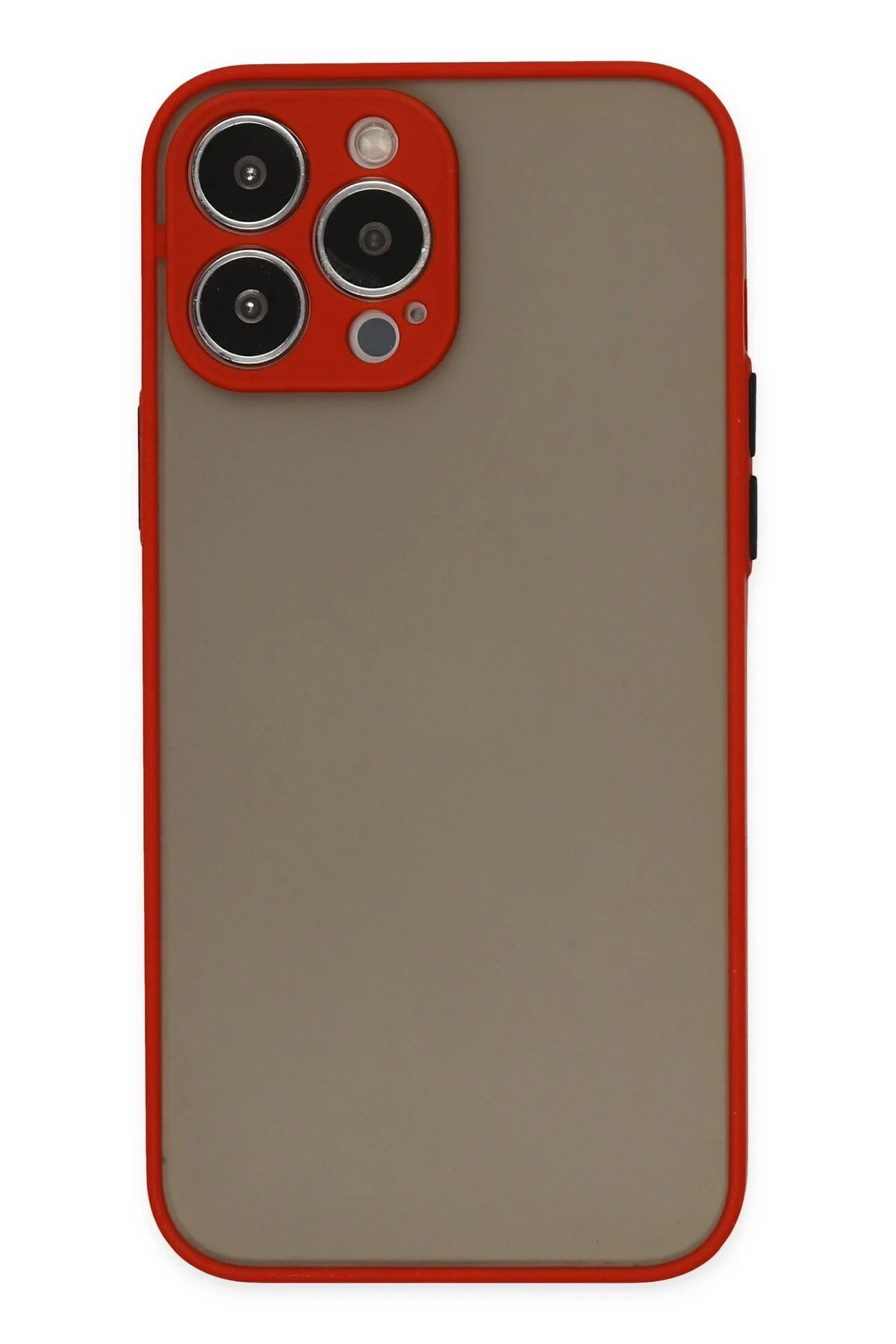 NewFace iPhone 13 Pro Max Kılıf Montreal Silikon Kapak - Kırmızı INSLM