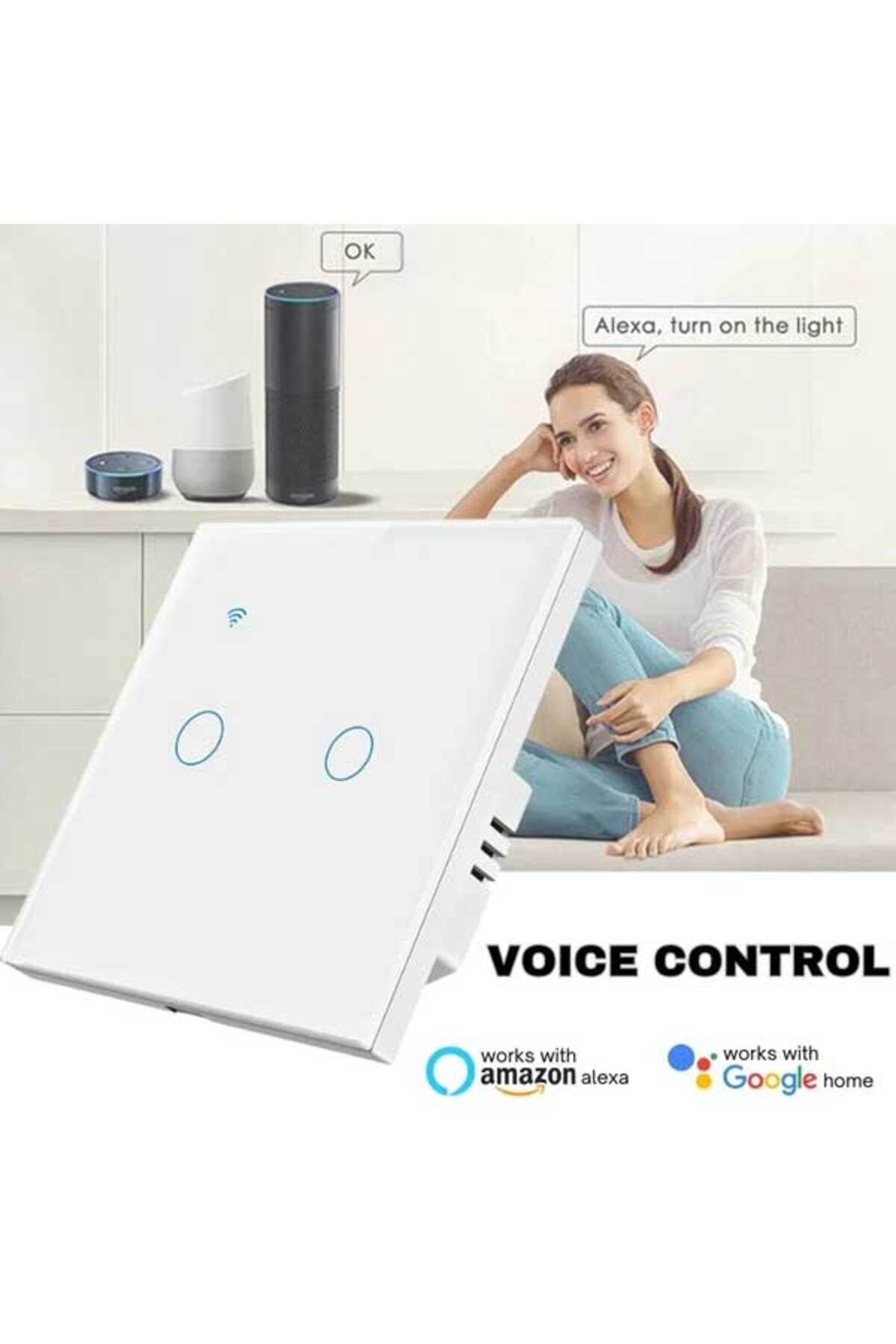 CLASSLIGHTS-Întrerupător inteligent cu atingere dublă, alb, Wifi, 10a, control vocal, Smart Life / Tuya, LED 4