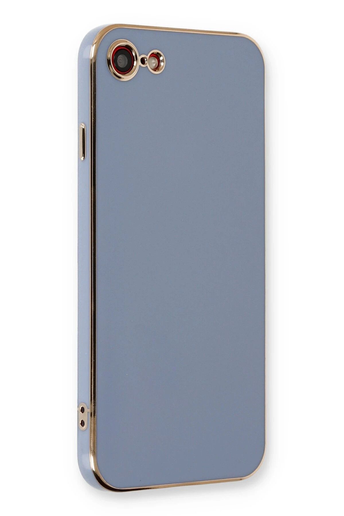 NewFace iPhone 7 Kılıf Volet Silikon - Mavi YNSMR
