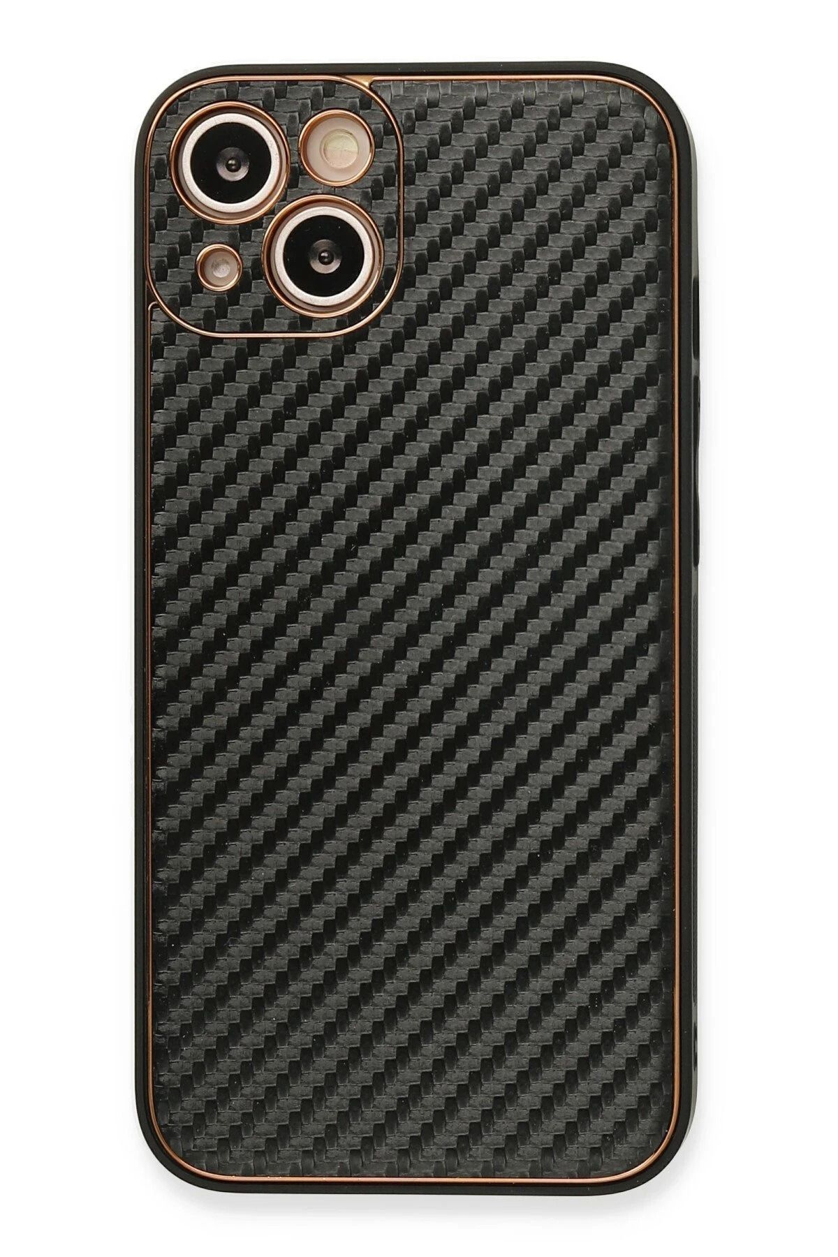 NewFace iPhone 13 Kılıf Coco Karbon Silikon - Siyah BSTMY