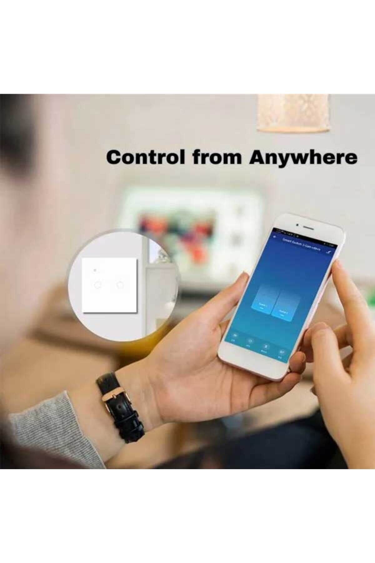 CLASSLIGHTS-Întrerupător inteligent cu atingere dublă, alb, Wifi, 10a, control vocal, Smart Life / Tuya, LED 5