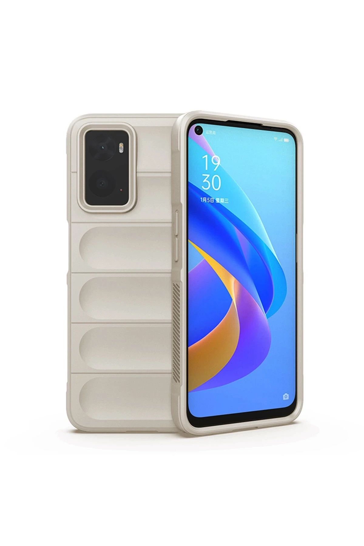 NewFace Realme 9i 4G Kılıf Optimum Silikon - Krem HNZRN