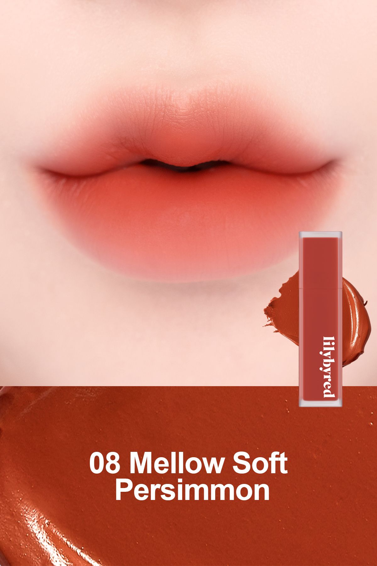 lilybyred Mood Liar Velvet Tint / Kadife Bitişli Mat Tint - 08 Mellow Soft Persimmon