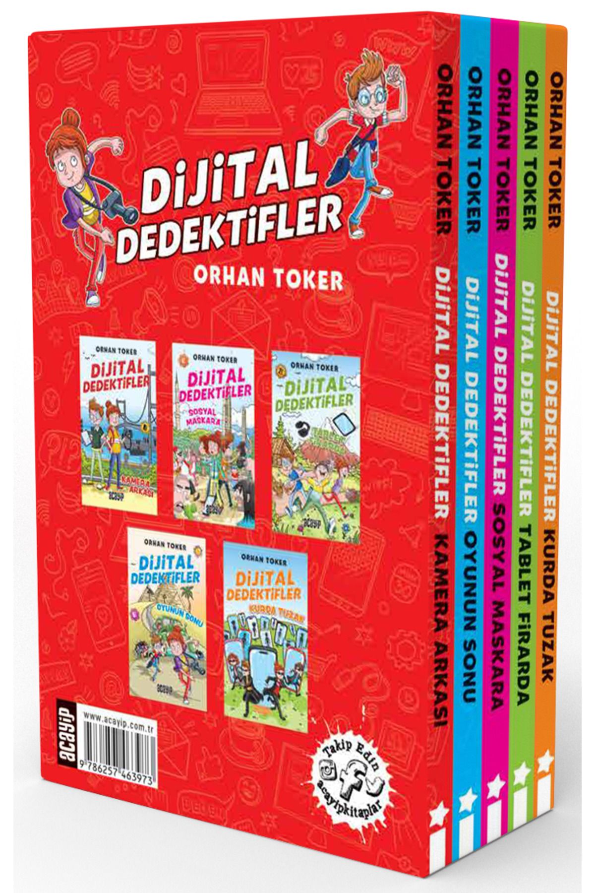 Acayip Kitaplar Dijital Dedektifler 5 Kitap Kutulu/Orhan Toker/Acayip Kitaplar