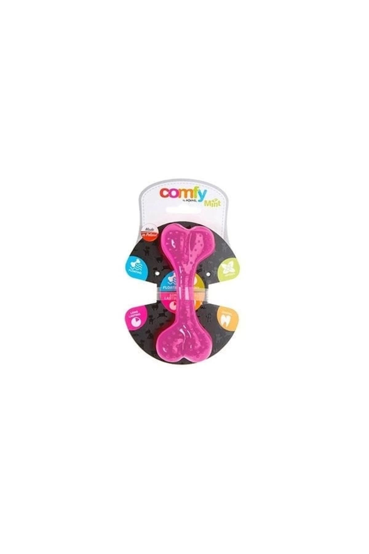 YNT İthalat Aquael Comfy Dental Naneli Diş Kaşıyıcı Köpek Kemik Oyuncağı Pembe 16.5 Cm