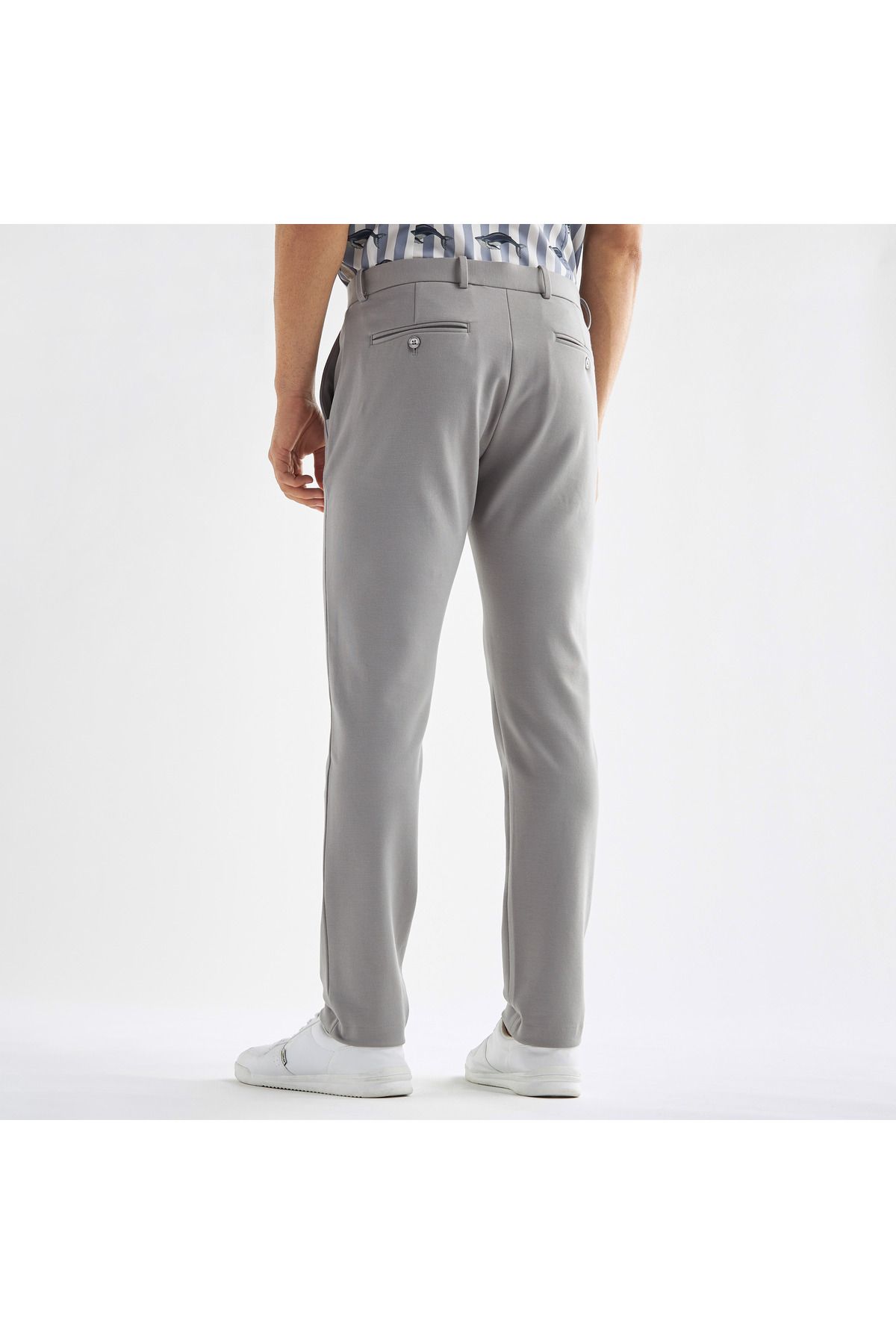 FAV-Regular Fit Trousers with Pockets and Button Closure 3