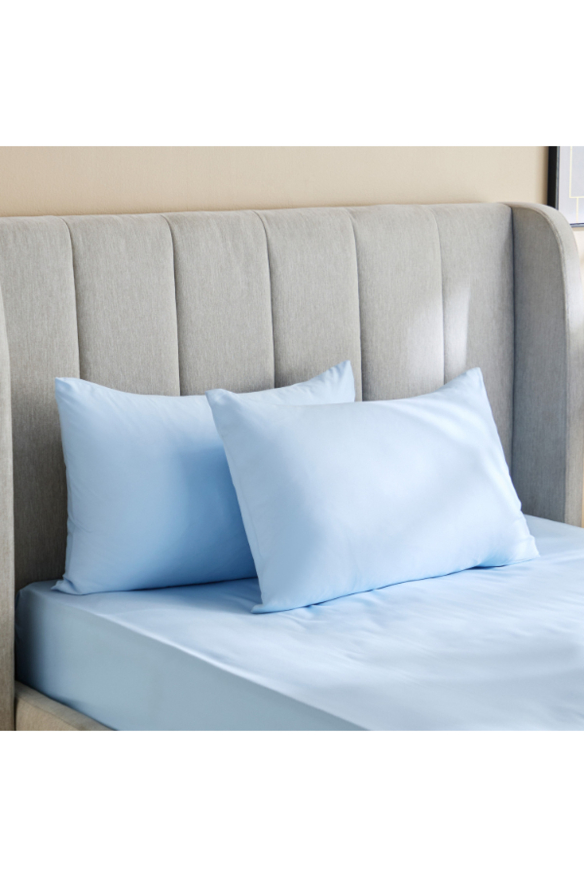 Home Box Derby 2-Piece Solid Microfiber Pillowcase Set 45x70 cm
