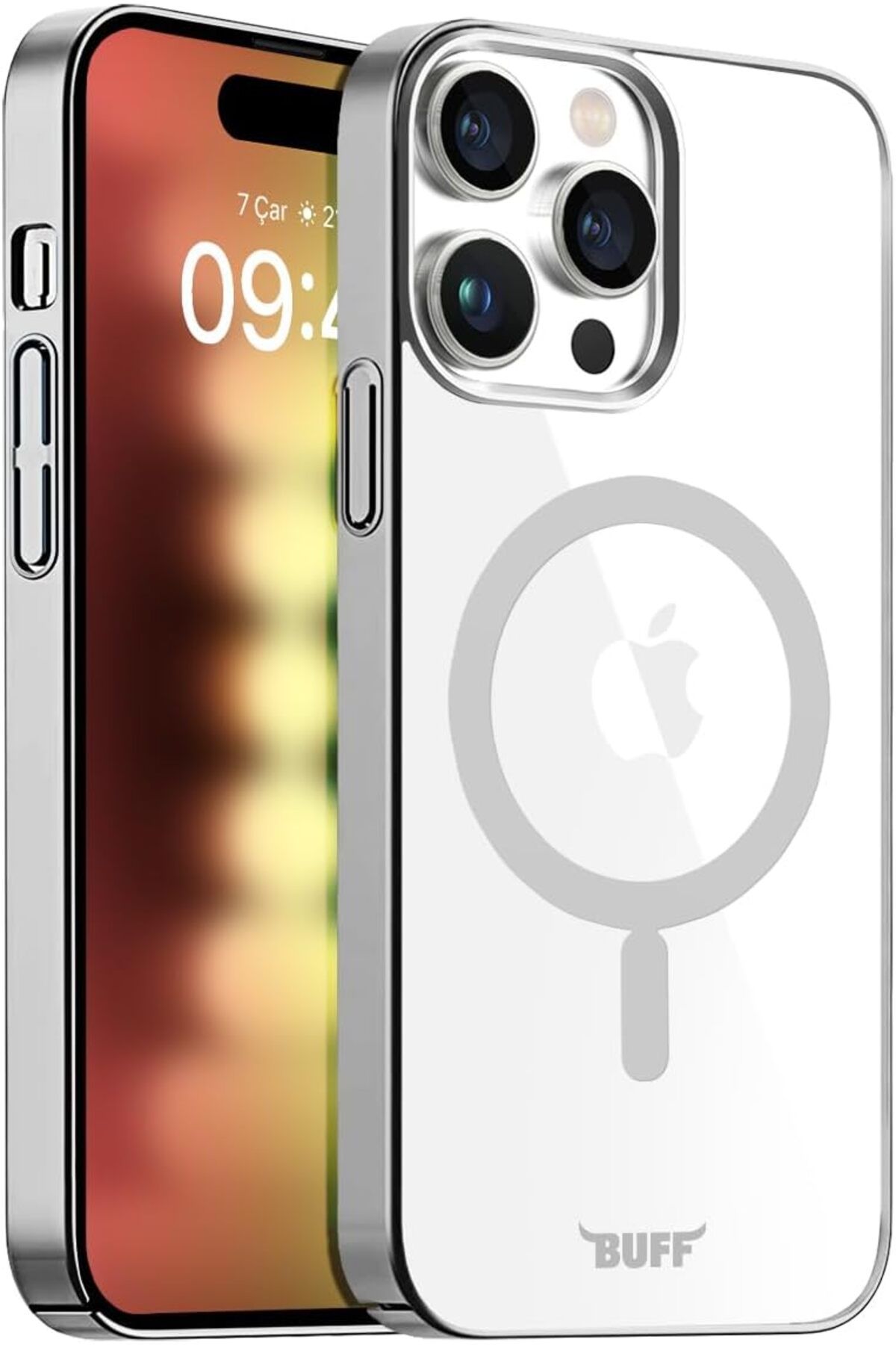 STOREMAX daliashops LABS Buff iPhone 15 Pro ile Uyumlu MagSafe Uyumlu Slim Fit Kılıf Kablosuz Şarj Destekl