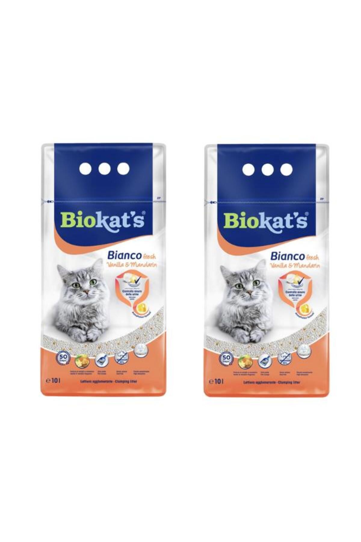Biokats Biokat's Kedi Kumu Bianco Vanilya&Mandalina 10 Lt 2'li Paket