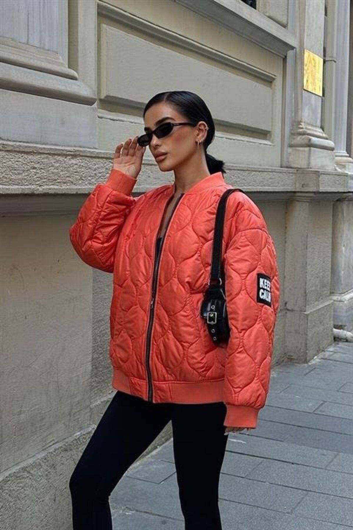 jupiter global bazaar Alisa Oversize Kapitone Bomber Ceket 7058 -08