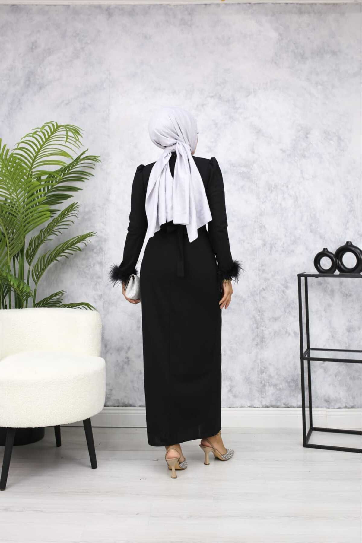 marwella Rabia Tesettür Abiye - Siyah