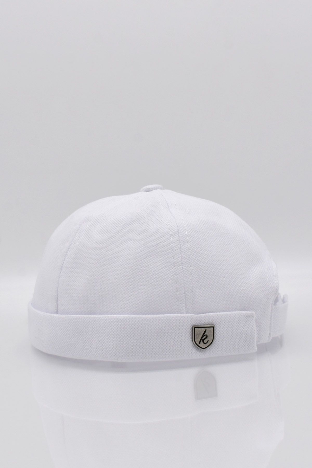 Külah-Men's Hipster Premium Cap White Docker Hat 1