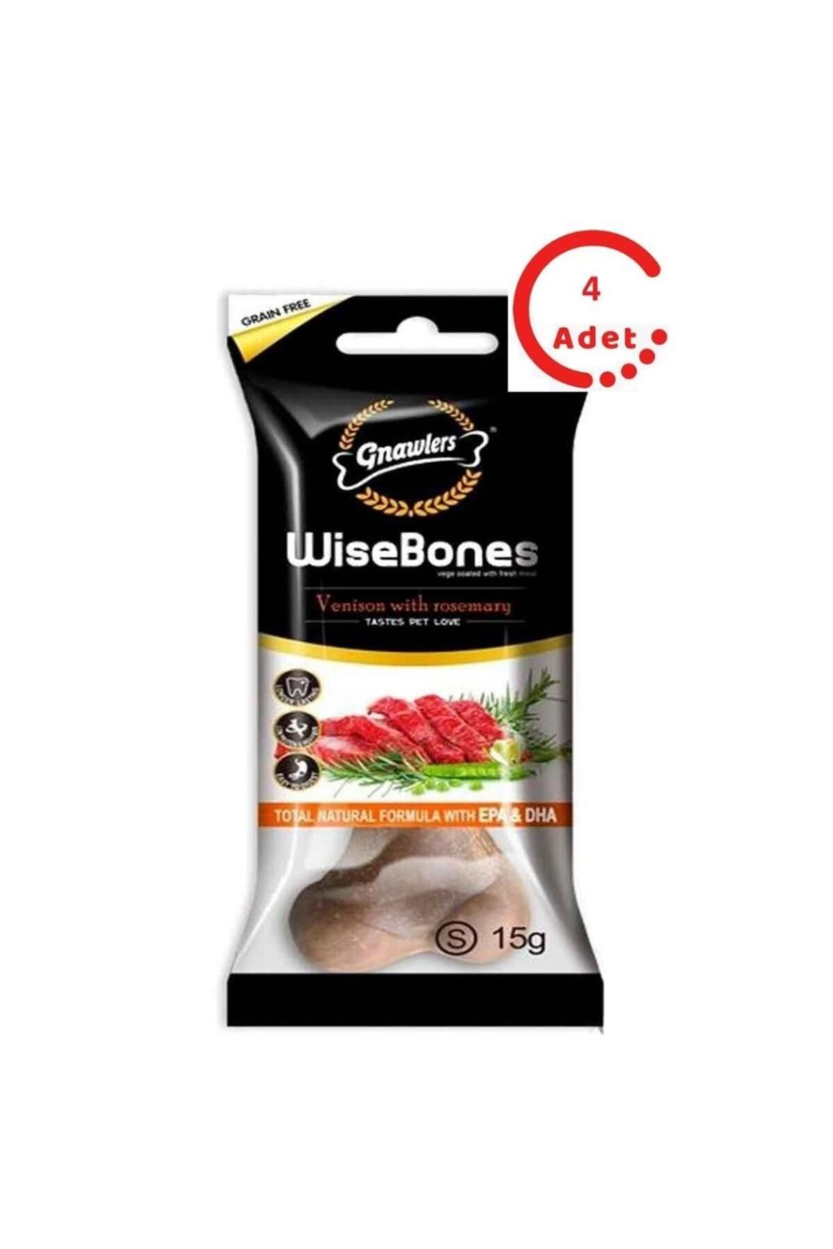 Gnawlers Köpek Ödül Kemiği Geyikli ve Biberiyeli 15 Gr x 4 Adet
