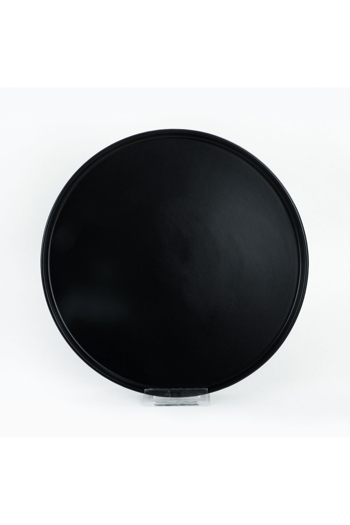 Keramika Tabak Servis Stackable Mat Siyah 27 cm