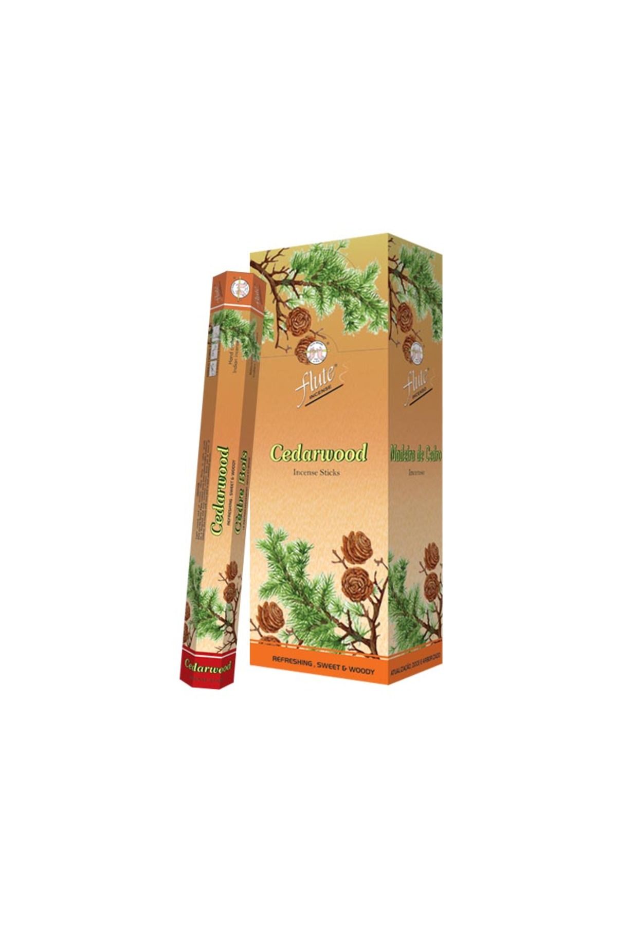 Flute ÇUBUK TÜTSÜ SEDİR AĞACI HEXA (CEDARWOOD) 6*20=120 ÇUBUK