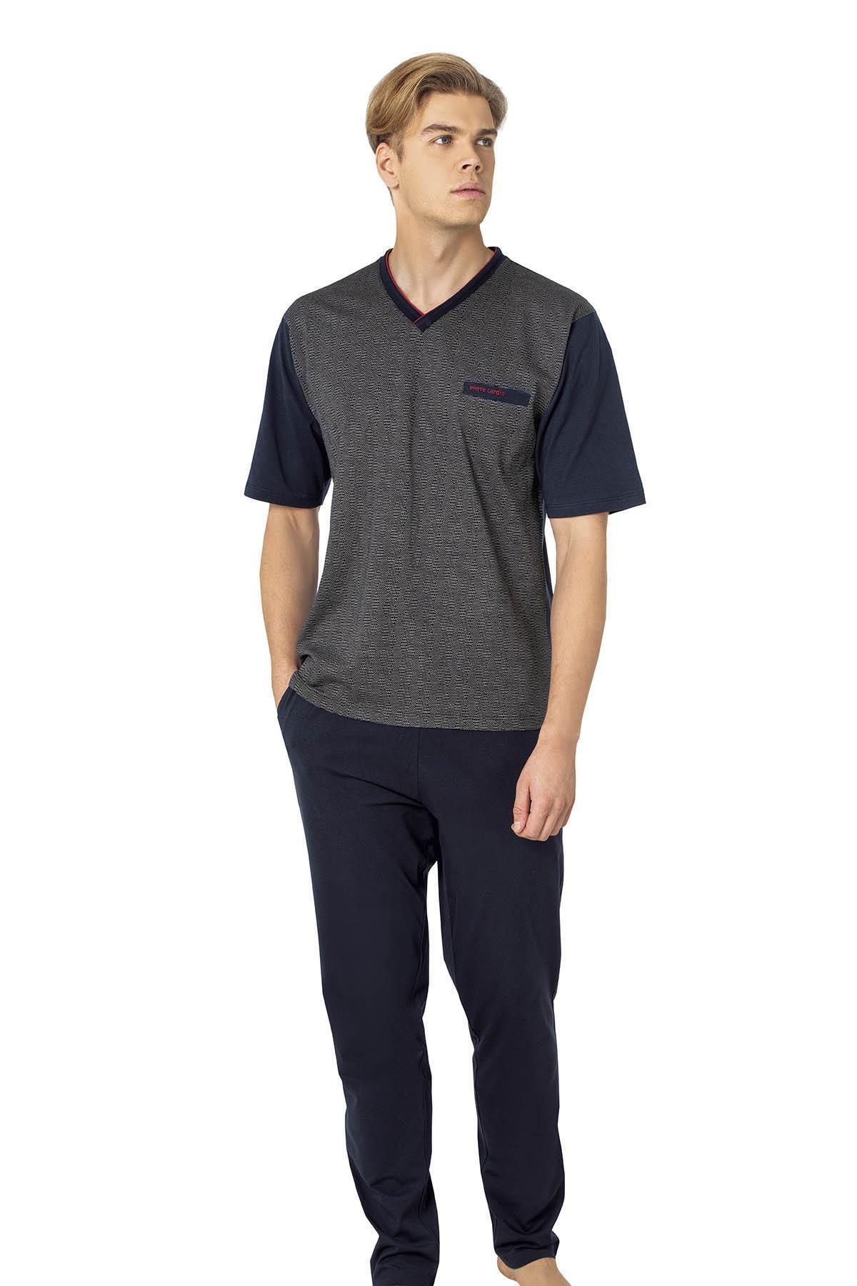 Pierre Cardin %100 Pamuk 3'lü Jakarlı Erkek Pijama Takım, Kutulu Gönderilmektedir