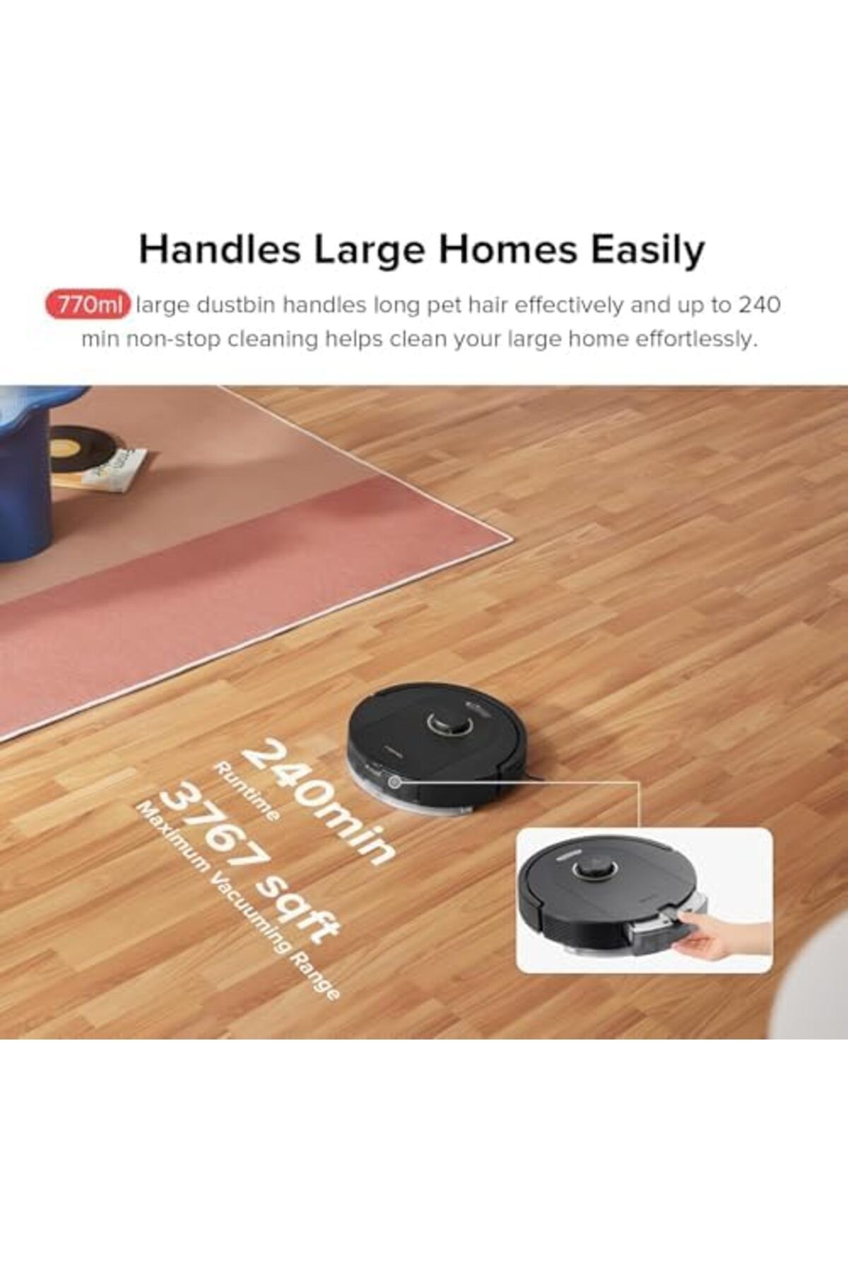 Roborock-Q5 Pro Robot Vacuum and Mop Combo, 5500Pa Suction, DuoRoller Brush, LiDAR Navigation 5