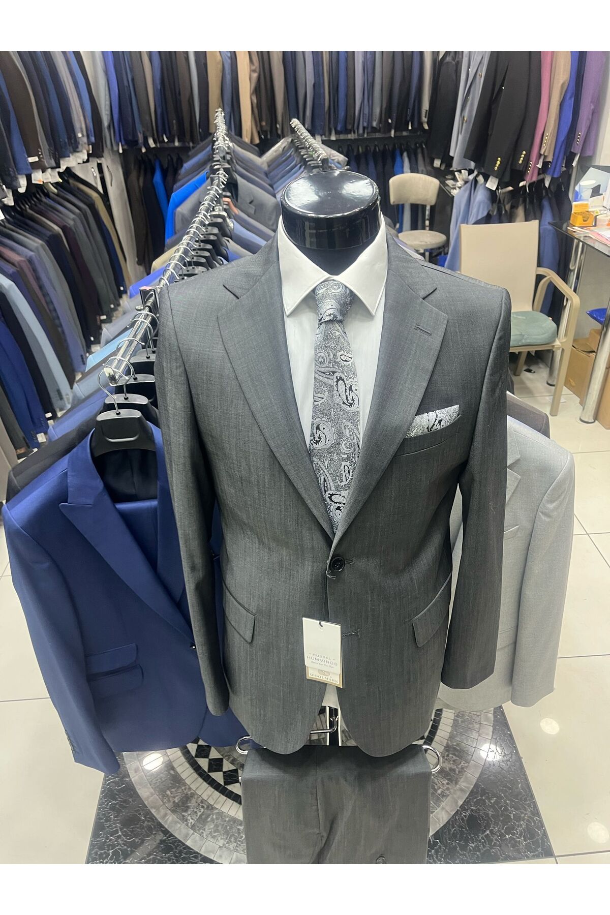 MOHER WOOL Dark Cut Suit — خاکستری sz12 — تصویر 3 از 5
