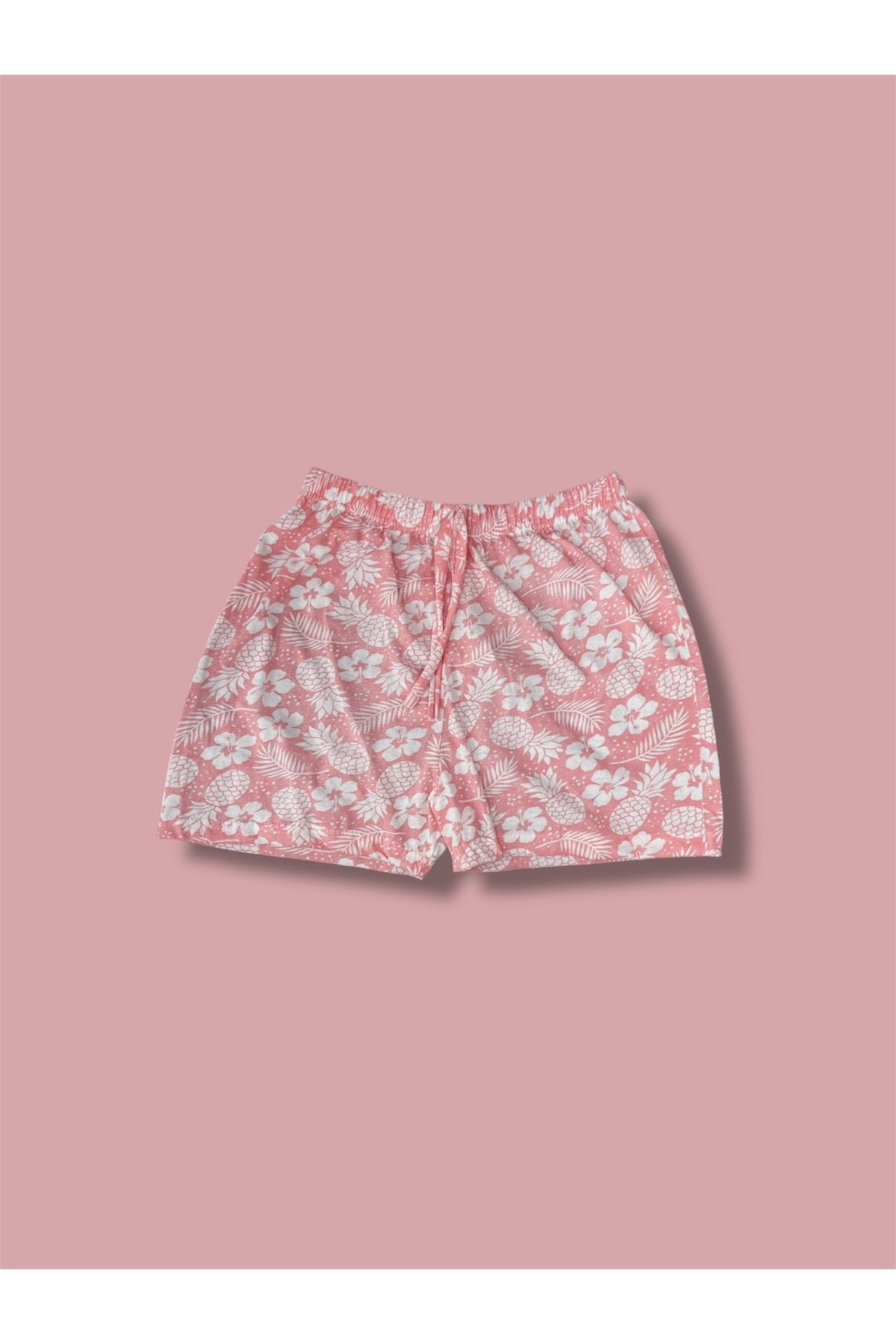 Erdenay Tekstil Desenli Penye Kadın Şort Pijama