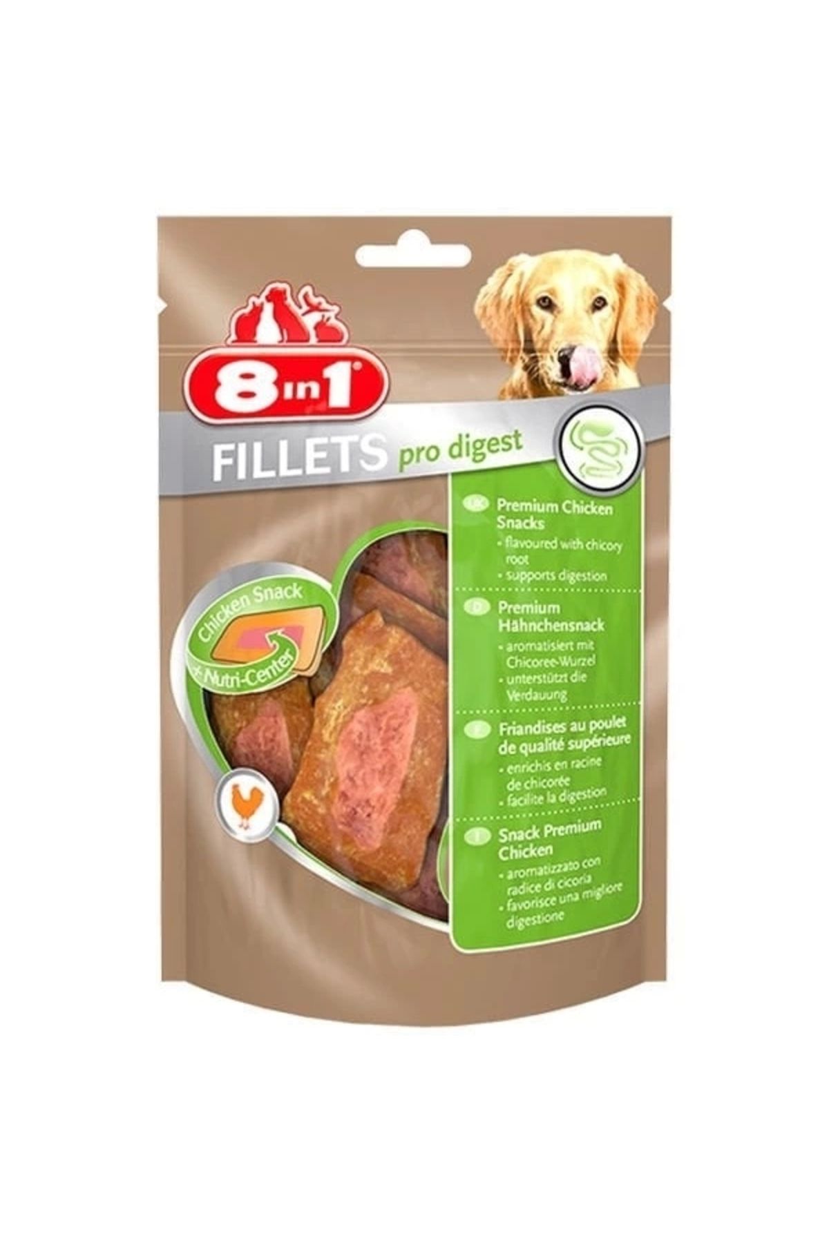 YNT İthalat 8in1 Fillets Pro Digest Sindirim Destekleyici Köpek Ödül Maması 80 Gr