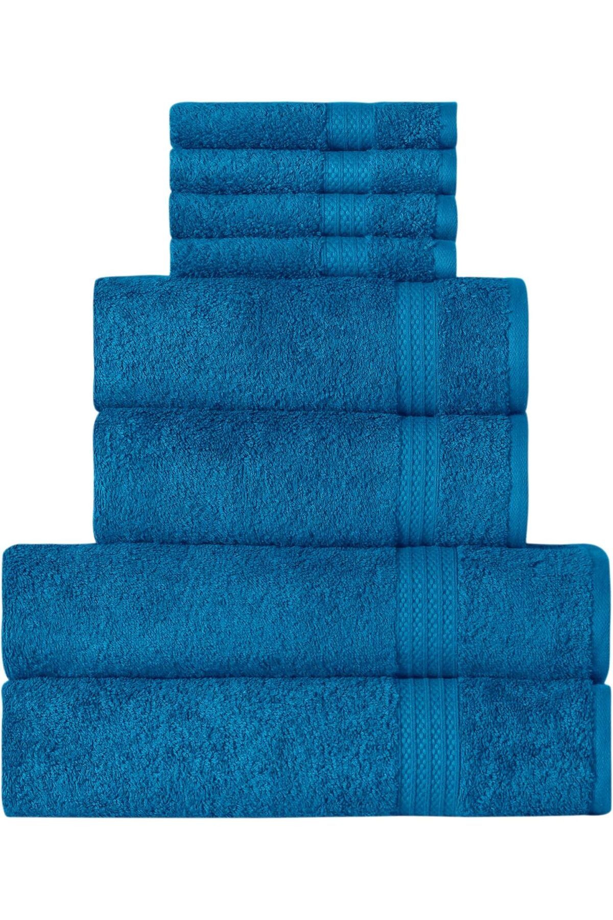 STOREMAX buxystorem Mürdüm Madame D'or Paris, Lüks 2 Banyo Havlusu, 2 El Havlusu ve 4 Mutfak Havlusu, Ring