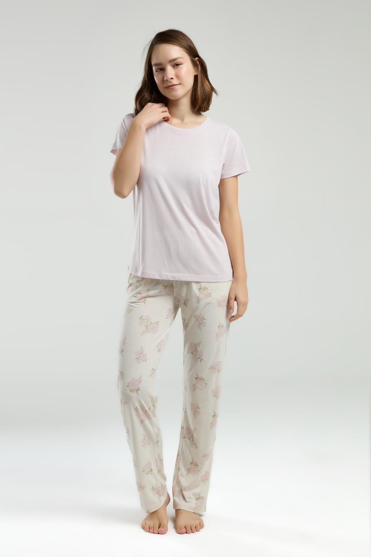 Pierre Cardin Büyük Beden Viskon Dokuma Kadın Pijama Takım