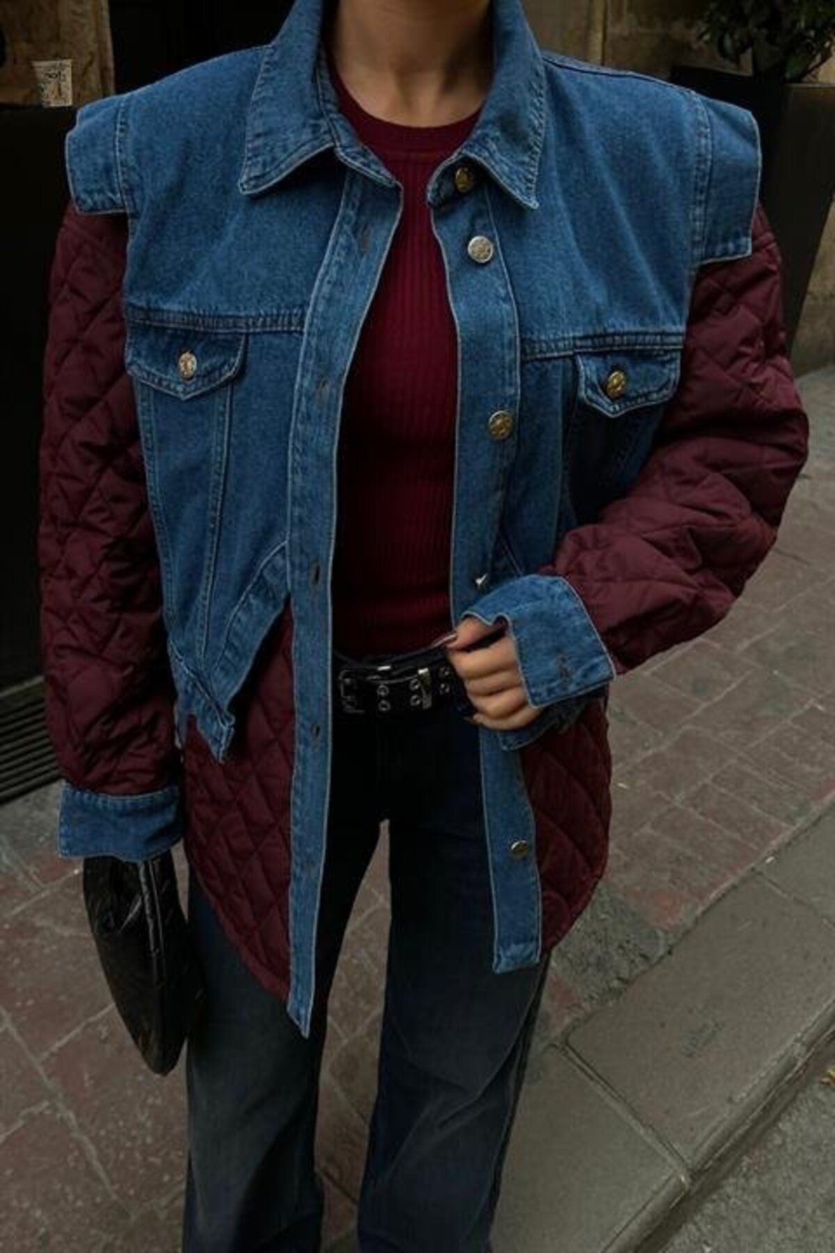 KAZAK Denim Garnili Kapitone Ceket 7071