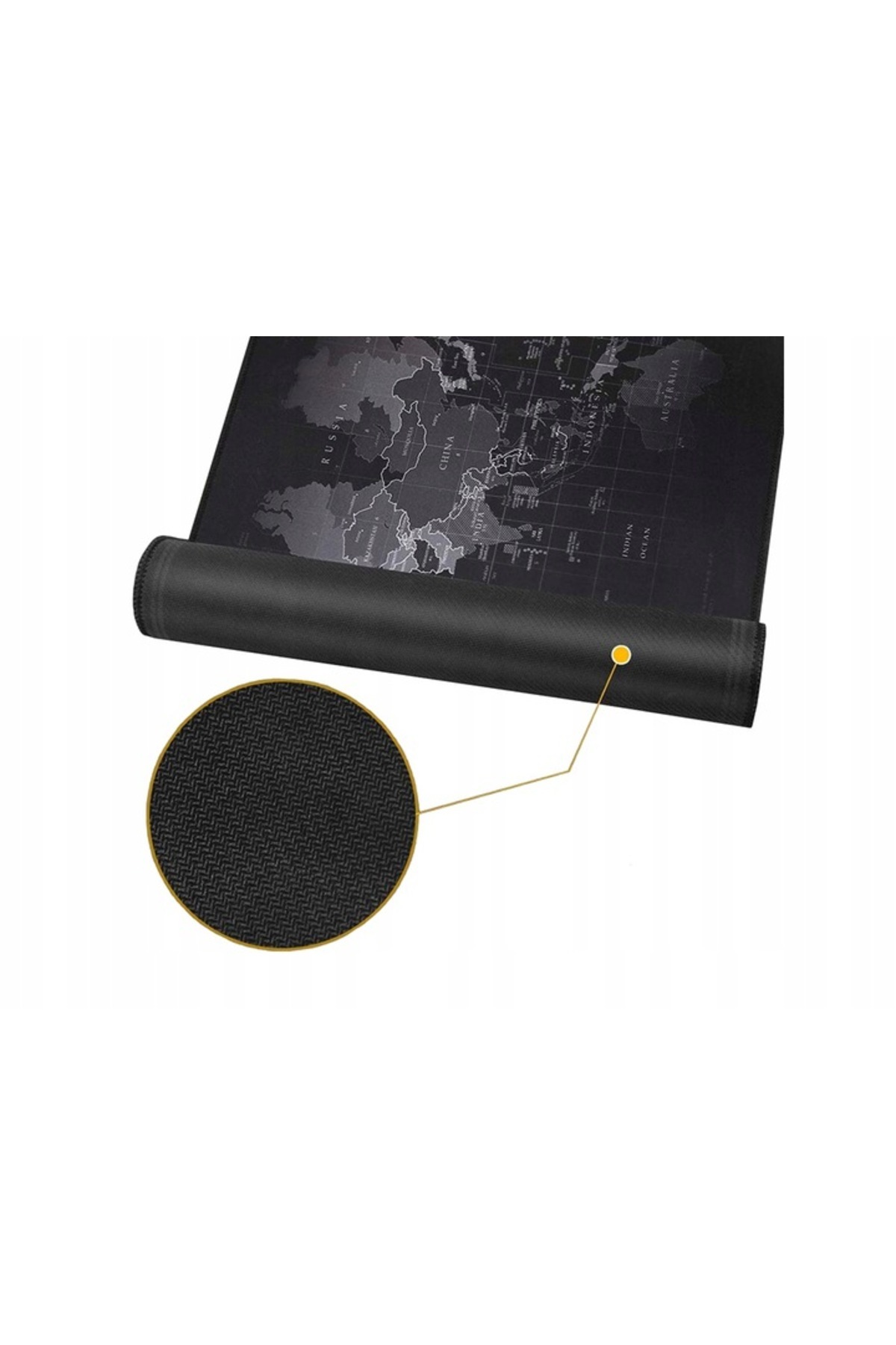 zola-Mouse pad, Map of the World, with coloured LED, 7 colours, 4 lighting modes, non-slip, 80x30 cm 7