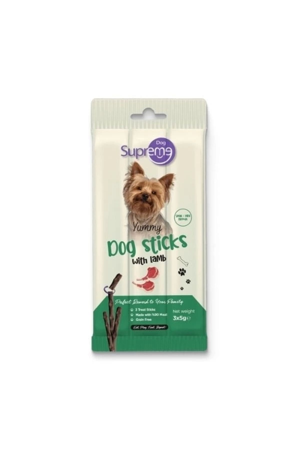 YNT İthalat Supreme Dog Kuzu Etli Küçük Irk Stick Köpek Ödül Maması 3x5 Gr