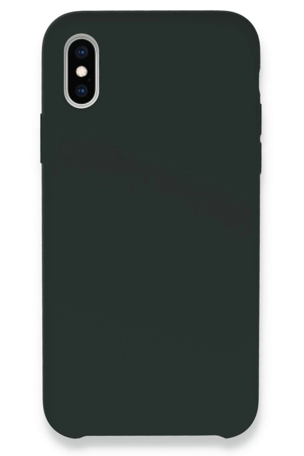 NewFace iPhone XS Max Kılıf Lansman Legant Silikon - Koyu Yeşil BSTMY