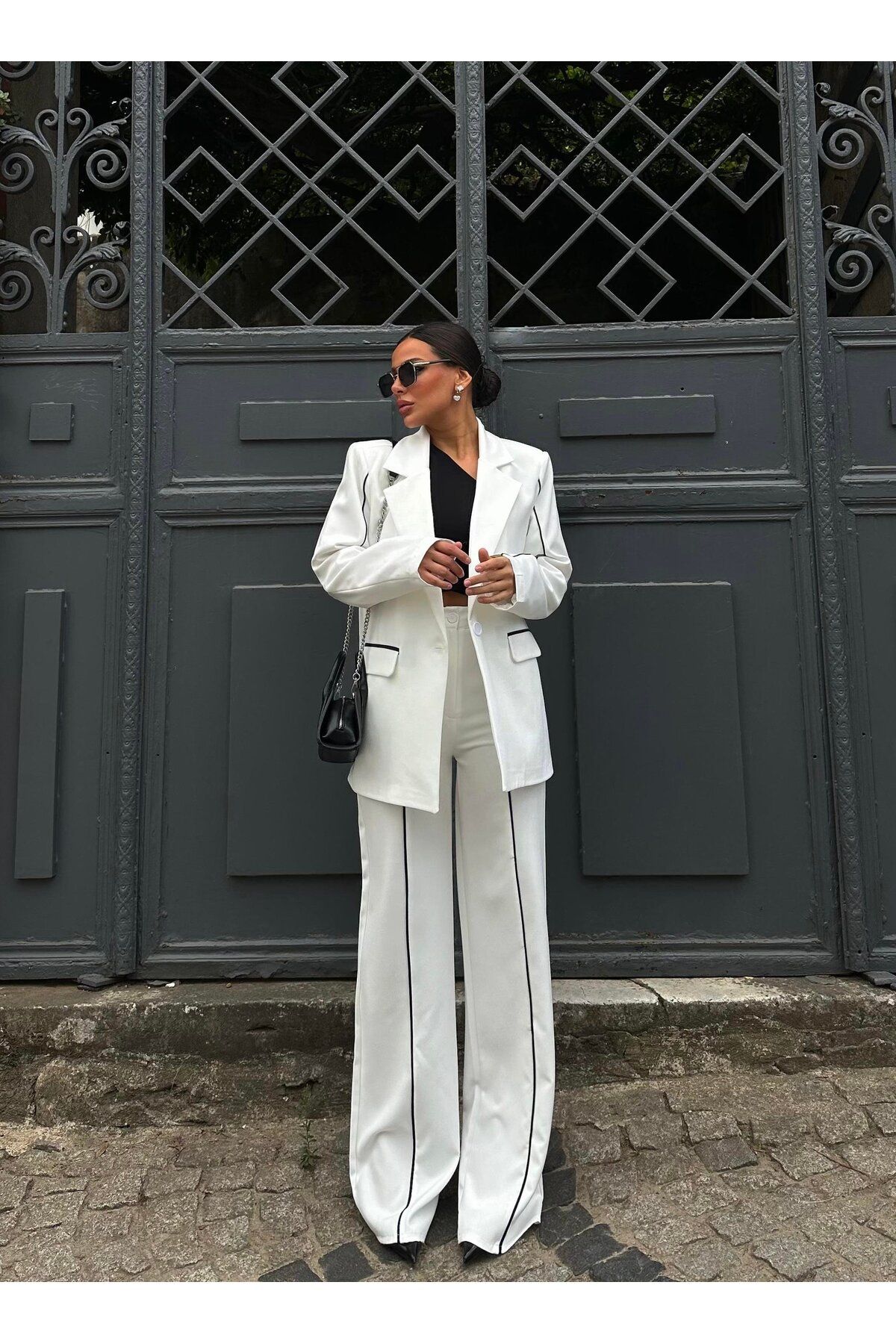 buqre's moda-Double Blazer Jacket Set 3