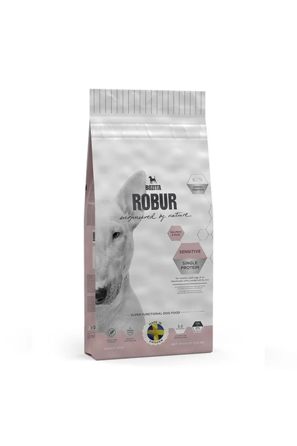 YNT İthalat Bozita Robur Sensitive Somonlu Yetişkin Köpek Maması 12.5 Kg
