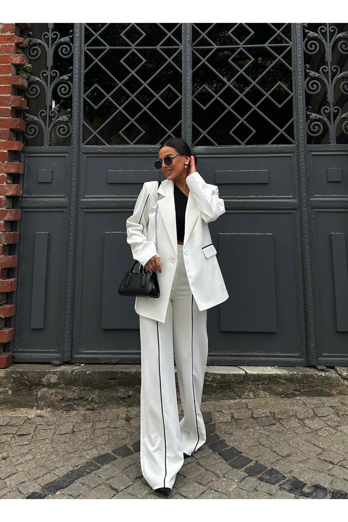 buqre's moda-Double Blazer Jacket Set 4