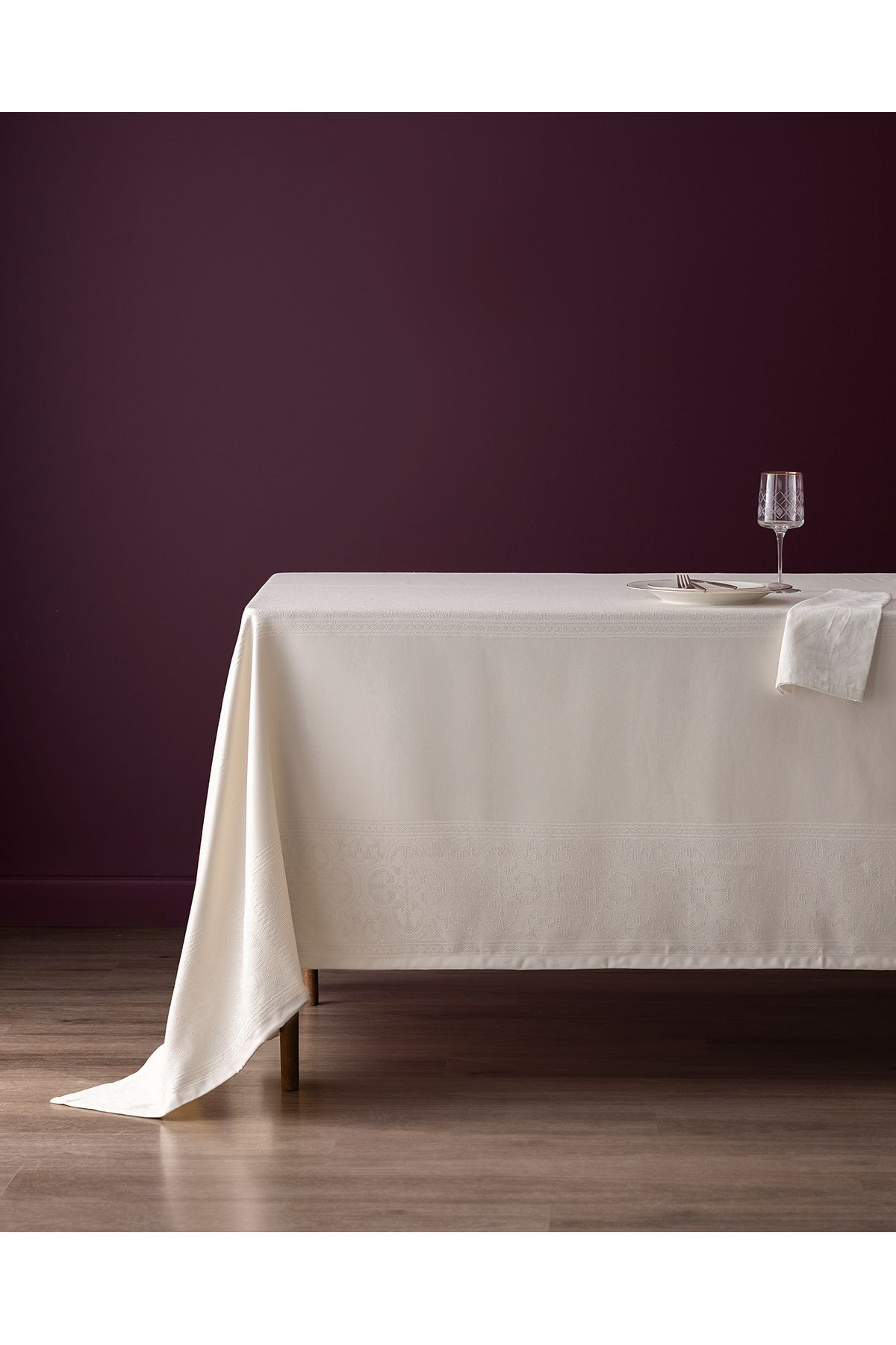 Madame Coco Moroccon Masa Örtüsü - Bej - 160x300 cm
