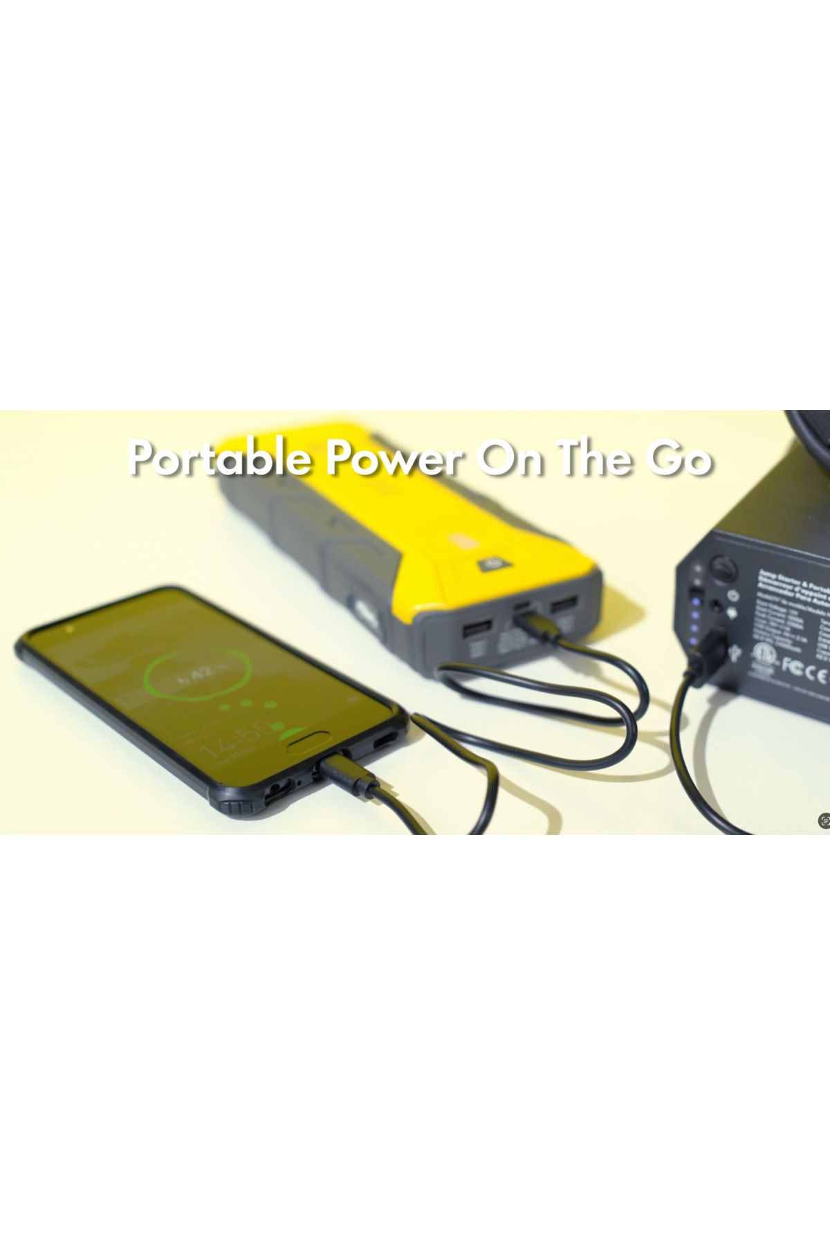 SHELL-Portable Car Jump Starter 12V/1200Ahm with Wireless Mobile Charging 16000mAh, 3 Mode Searching 6