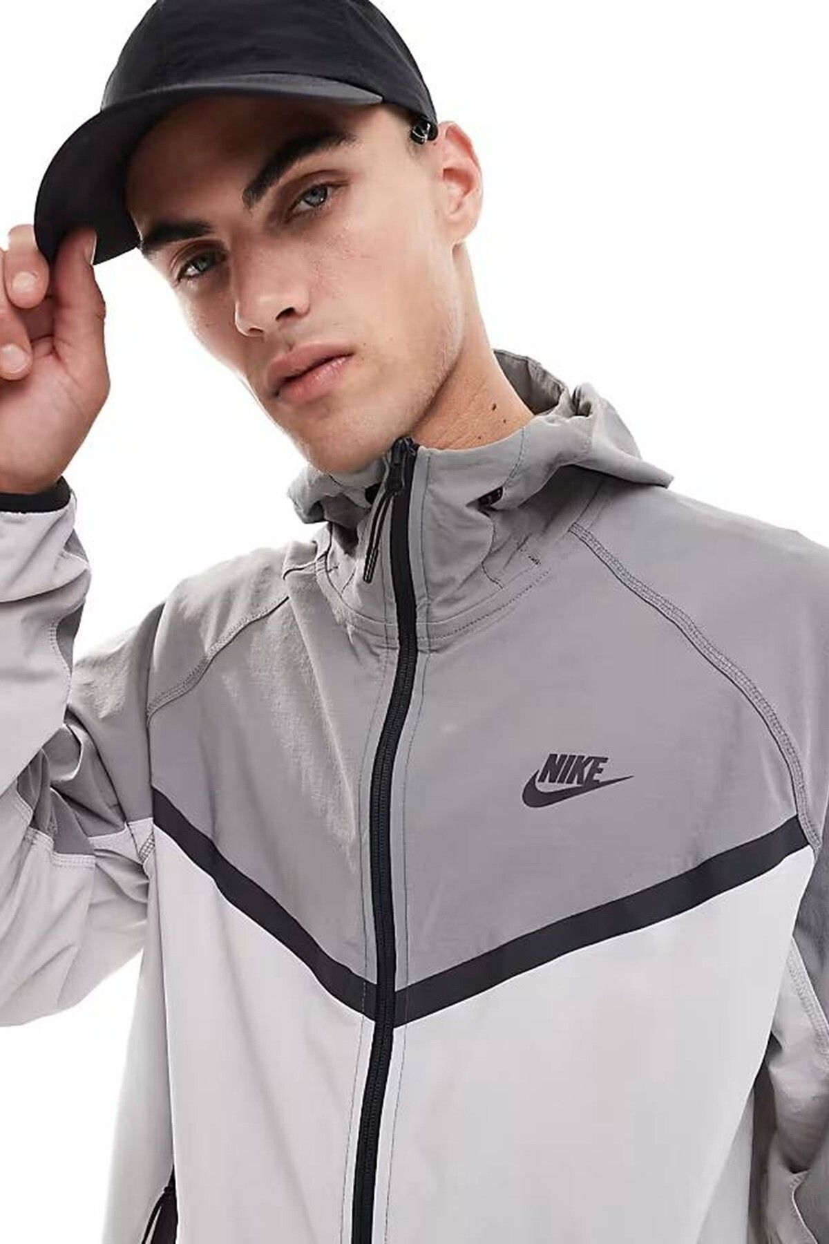 Nike Tech Windrunner Woven Full Zip Loose Fit Jacket Erkek Bol Kesim Paraşüt Kumaş Kapüşonlu Ceket G