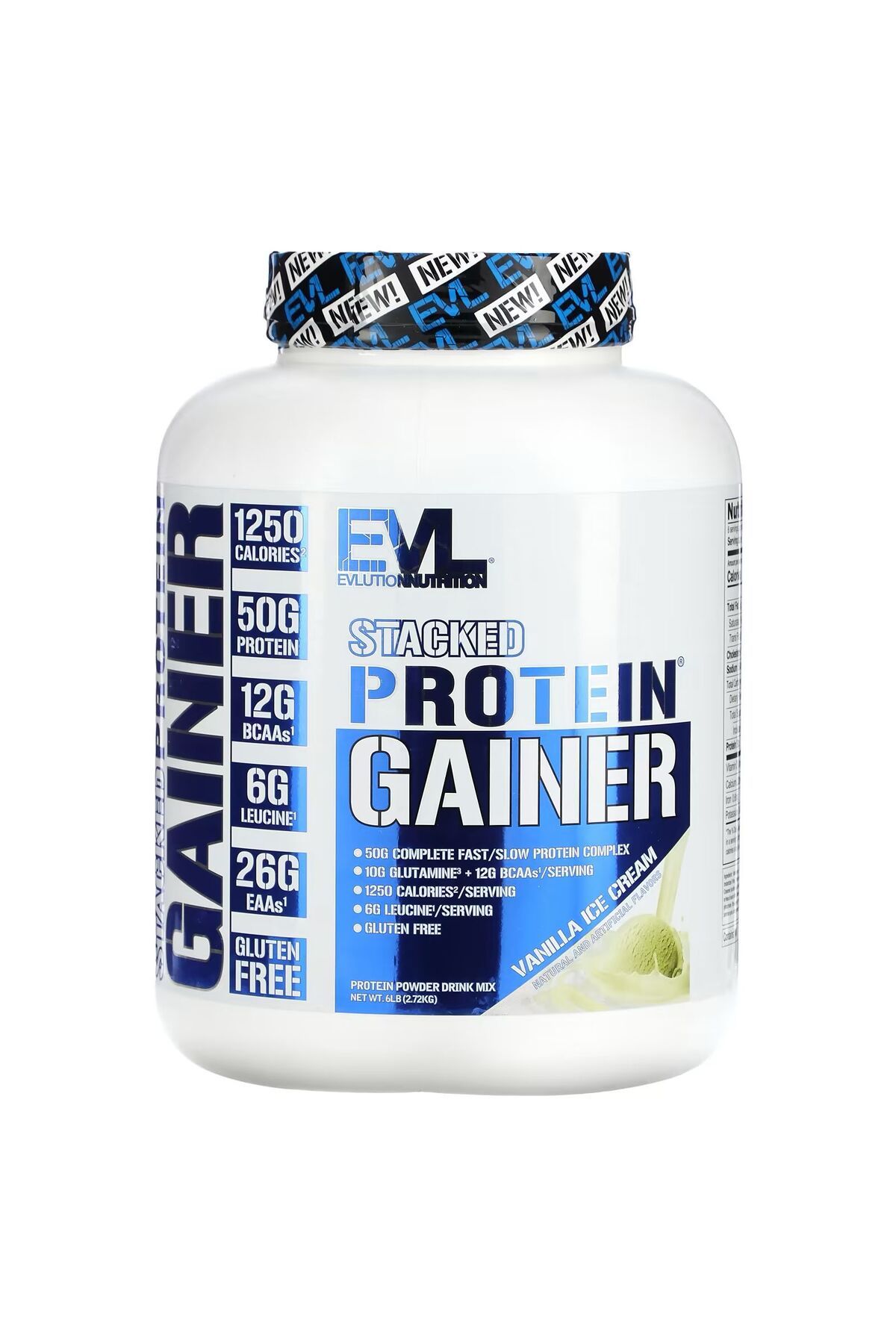 evlution nutrition Stacked Protein Gainer Vanilla Ice Cream 2.72 KG