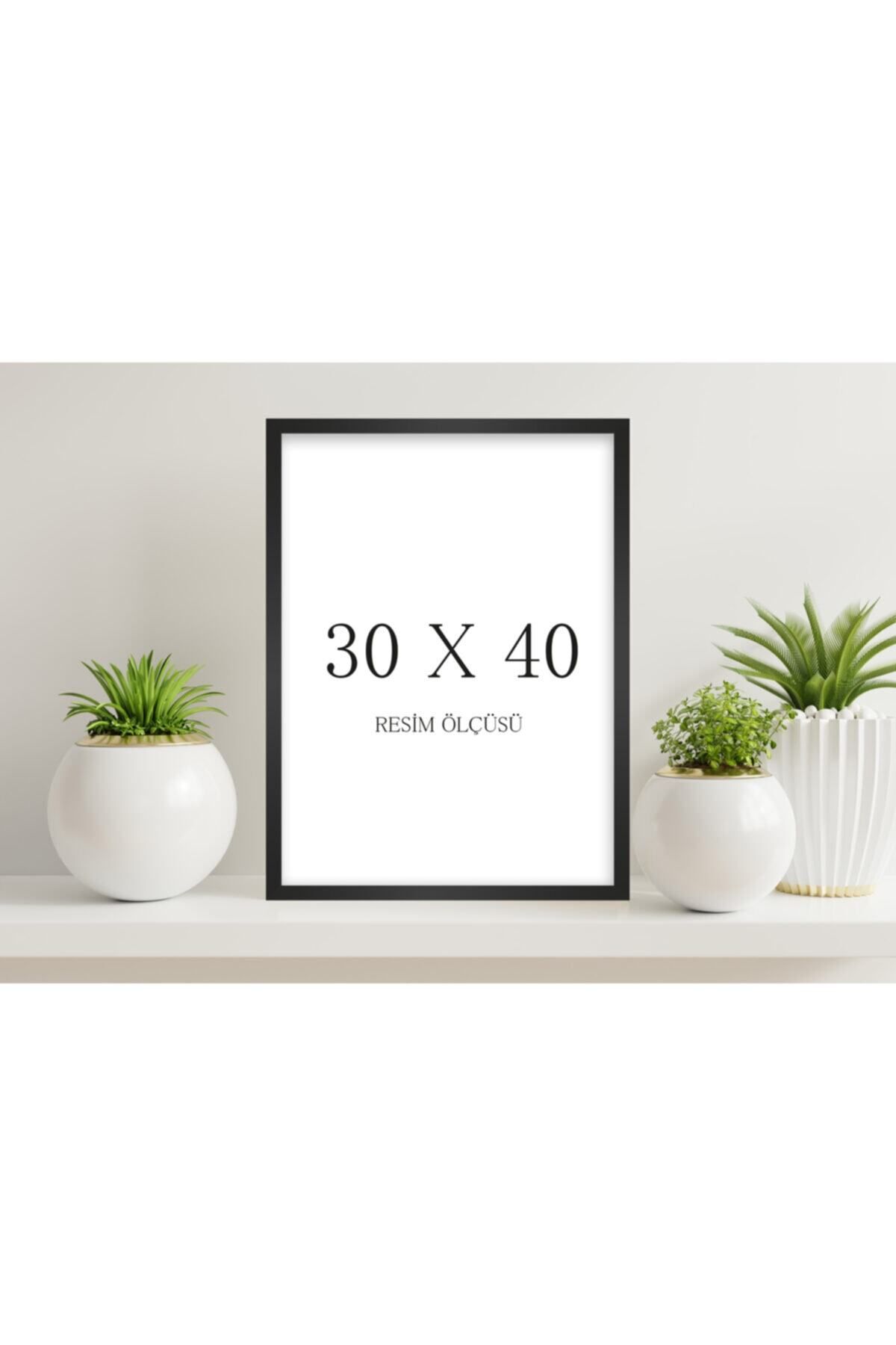 AS TİCARET Siyah Renk 30x40cm 1 Adet Boş Çerçeve