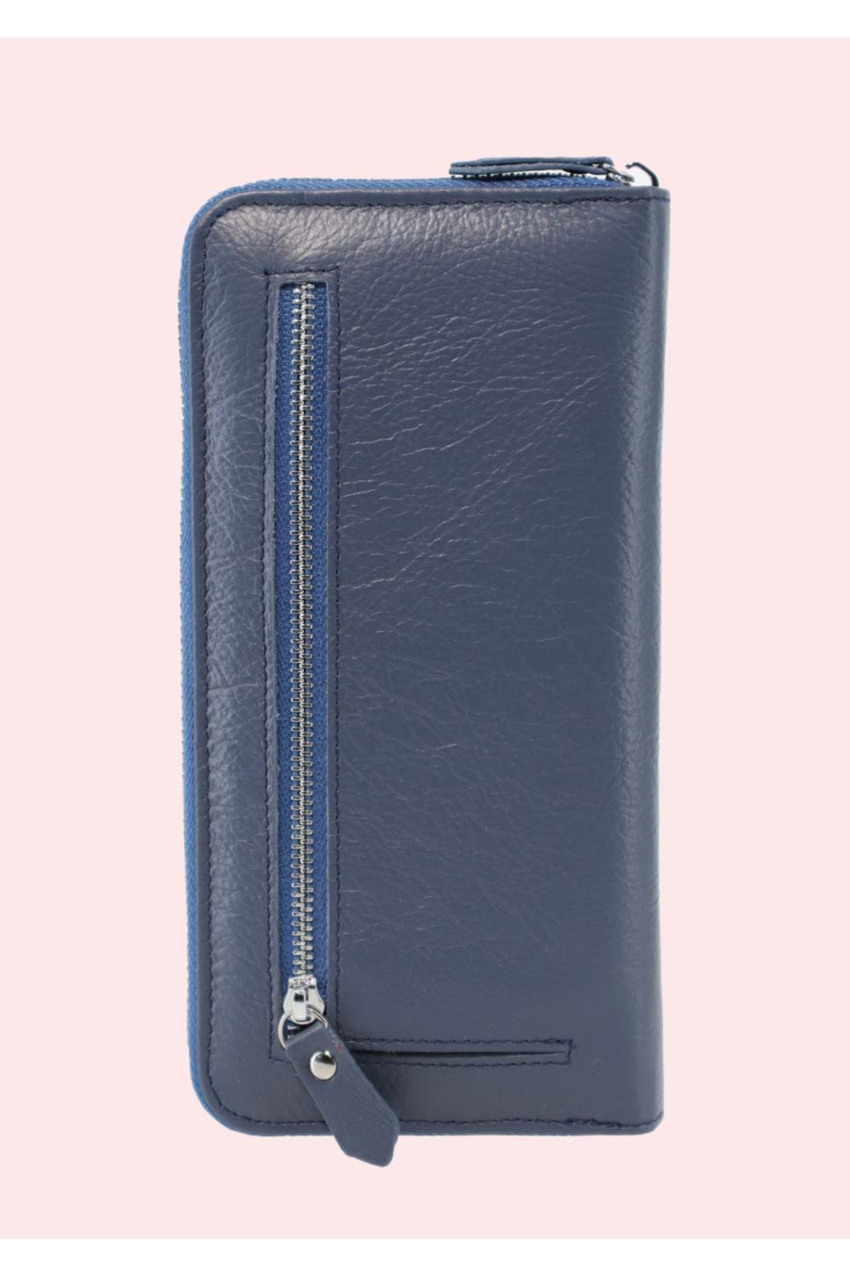 OEM-Women's genuine leather wallet, HASSION, B02, navy blue 5