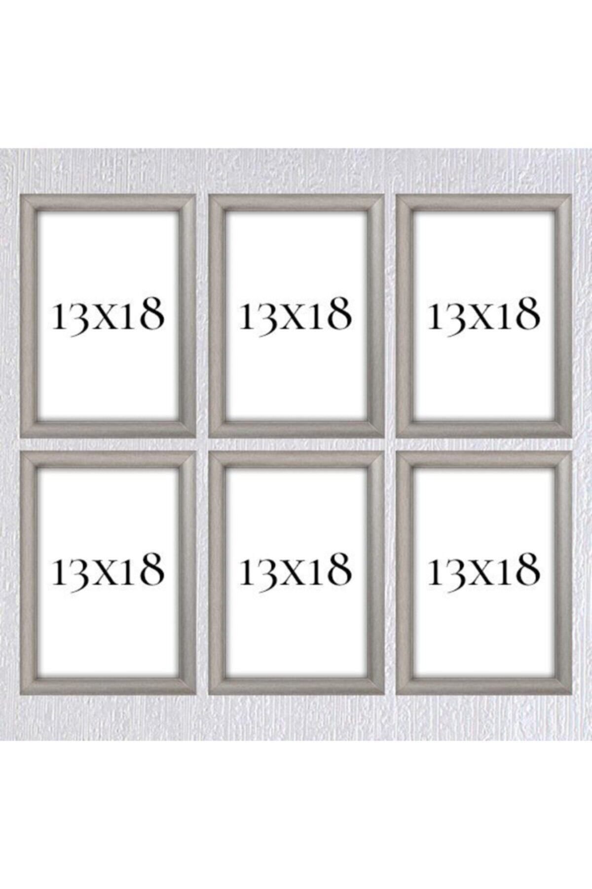 Elioure Altılı 13x18 Gri Çerçeve (Postersiz) - Bos1010
