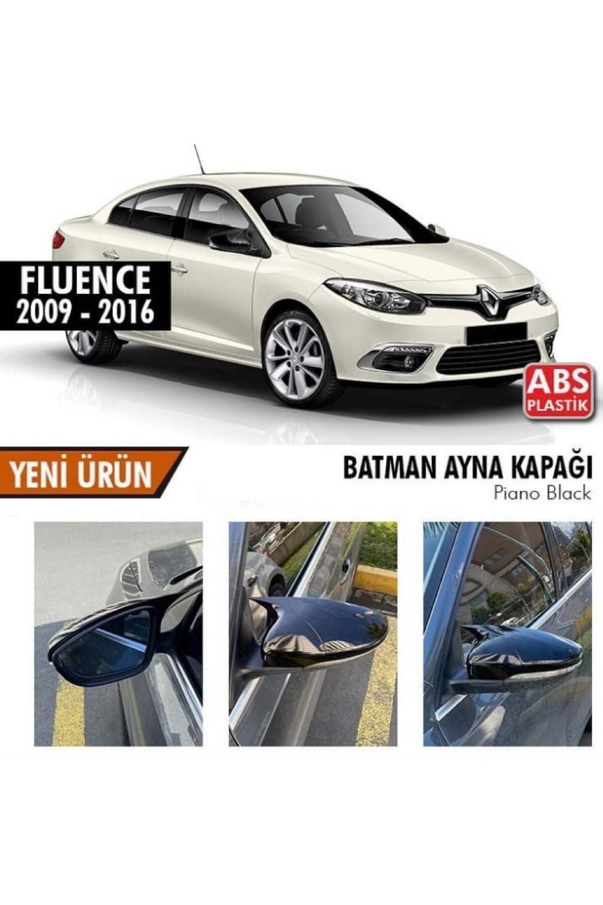 Drs Tuning Renault Fluence Uyumlu (2009-2016) Batman Yarasa Ayna Kapağı (PİANO BLACK)