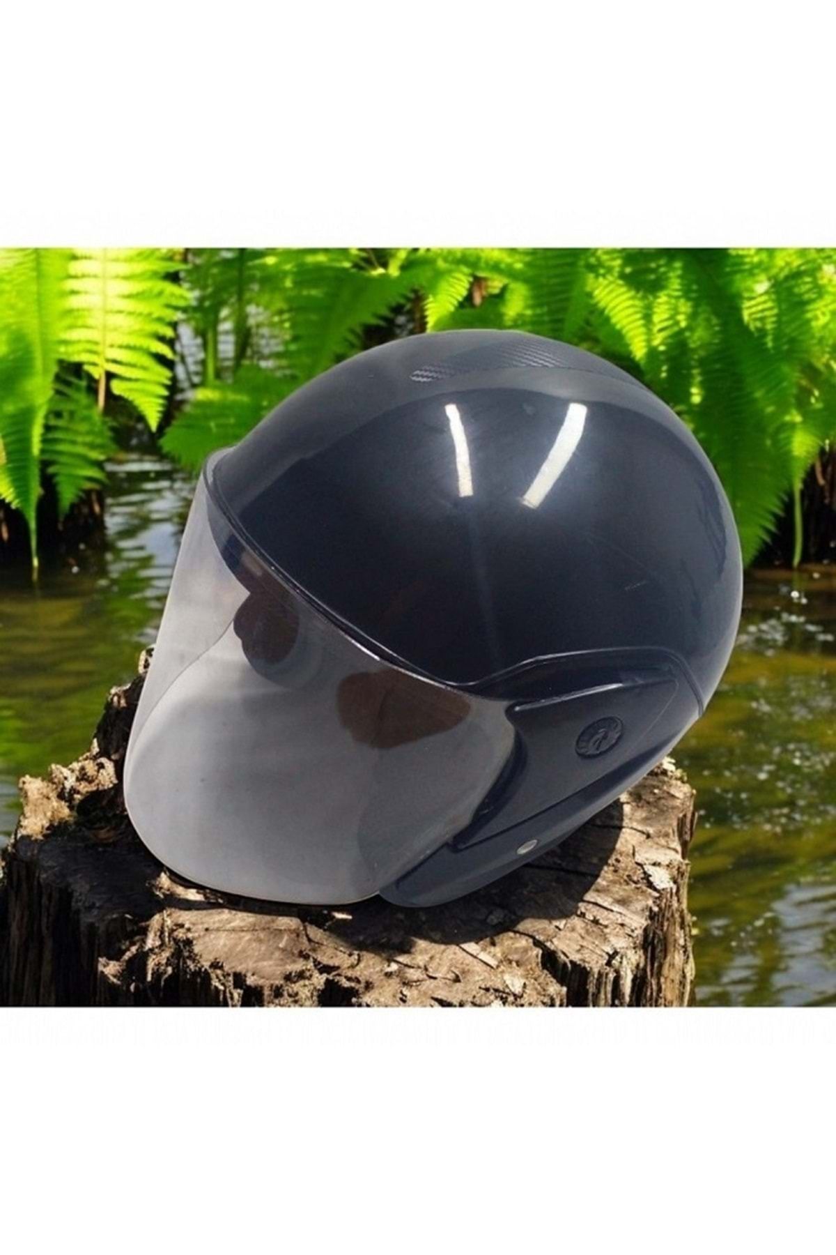ultramotor Çene Açık Siyah Standart Beden Kask Camlı